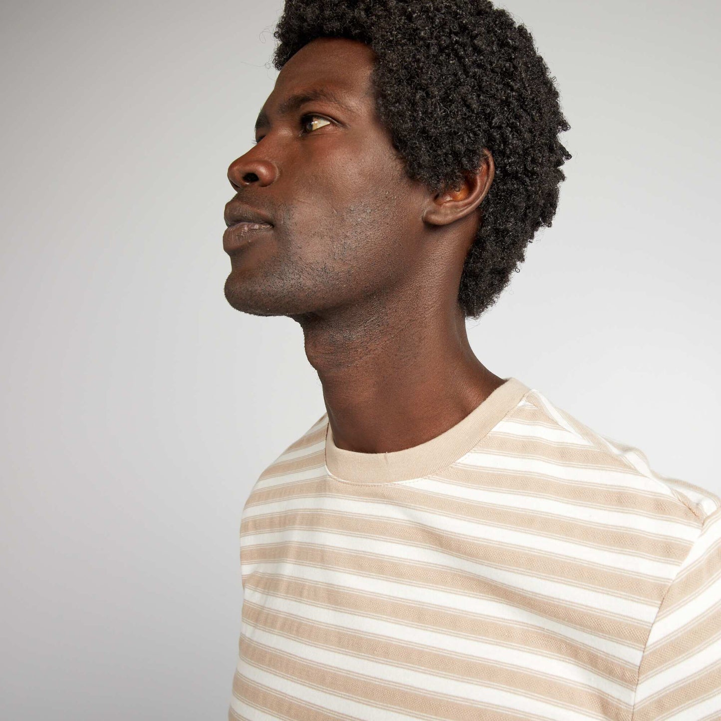 T-shirt ray manches courtes beige