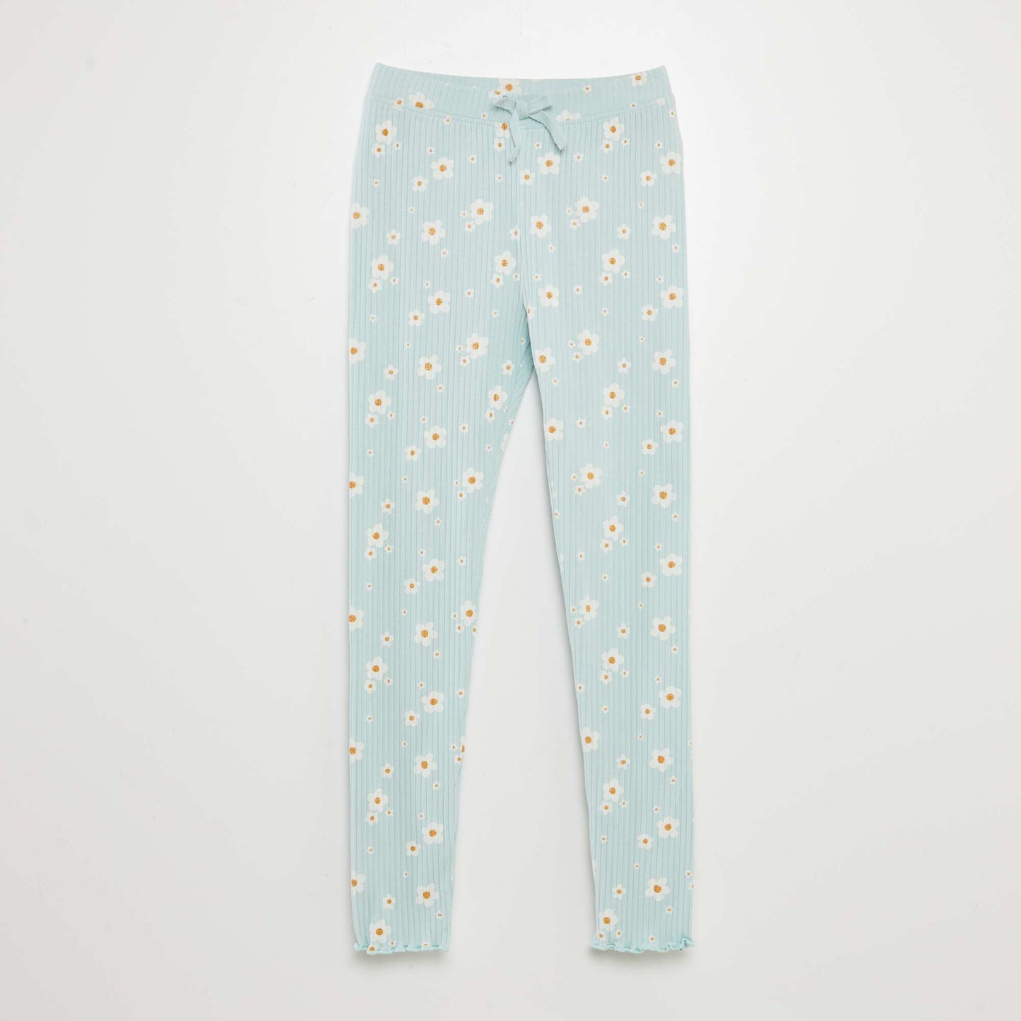 Legging côtelé Vert d'eau