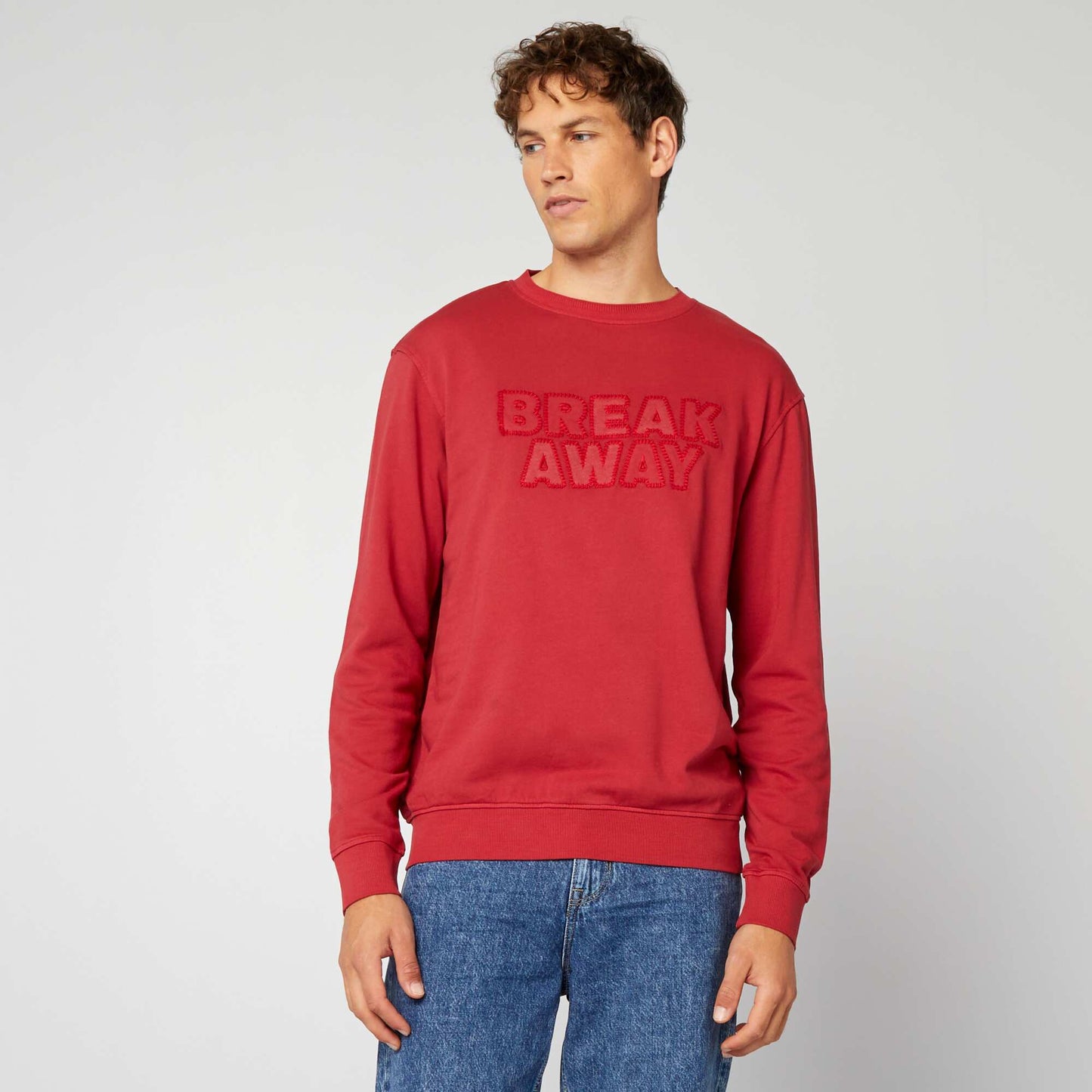 Sweat inscriptions brod es Rouge
