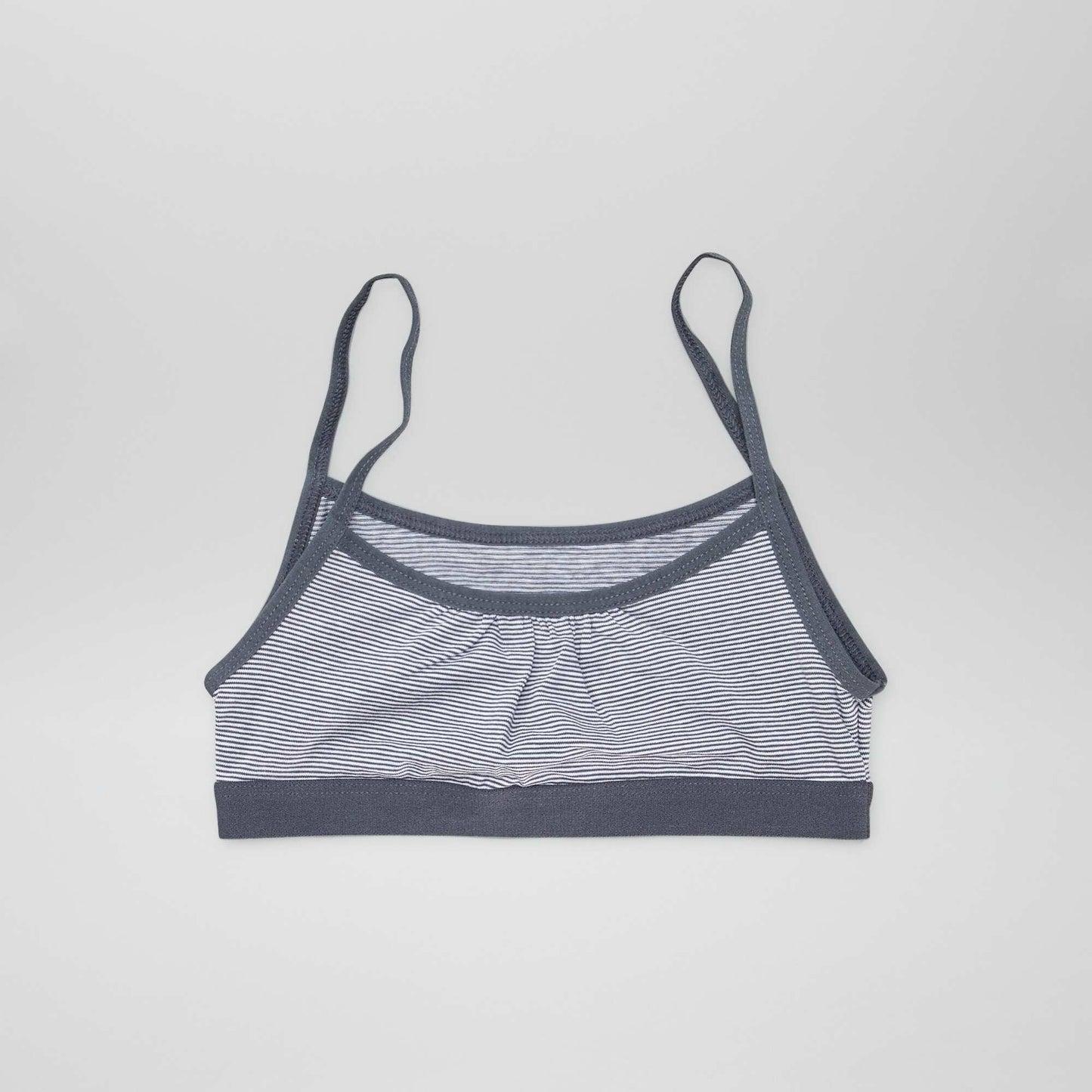 Brassi res fines bretelles en jersey - Lot de 2 Blanc/anthracite