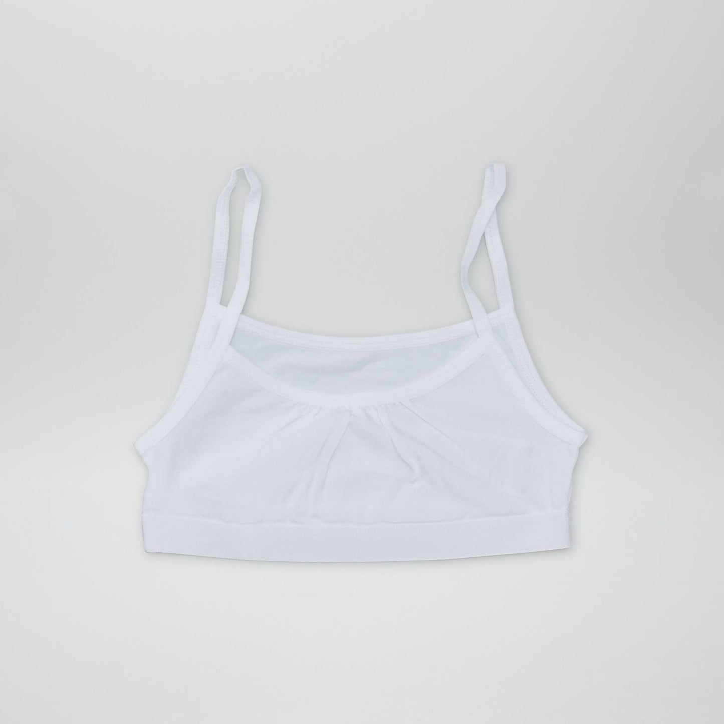 Brassi res fines bretelles en jersey - Lot de 2 Blanc/anthracite