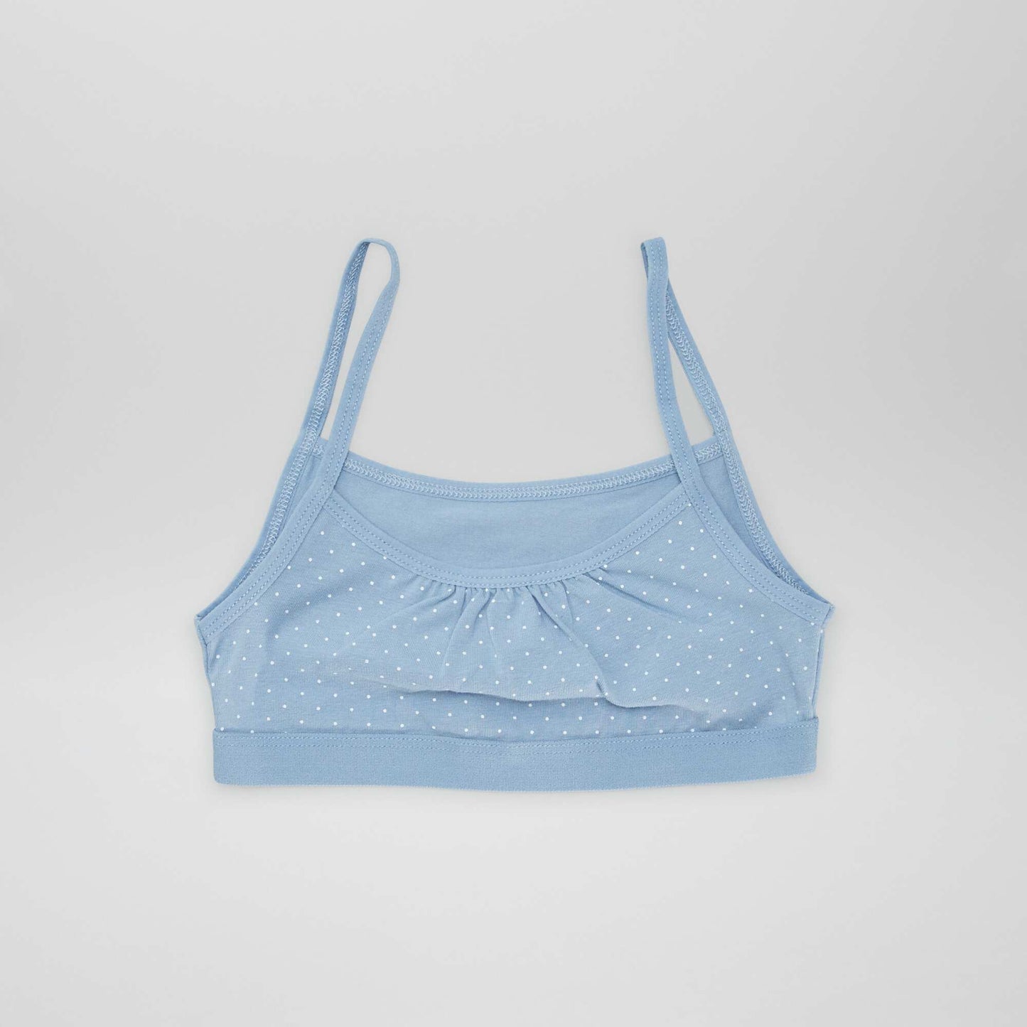 Brassi res fines bretelles en jersey - Lot de 2 Bleu/rose