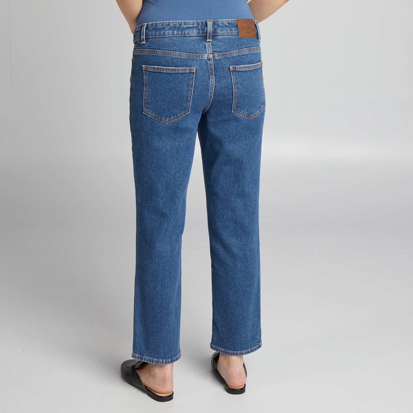 Jean grossesse coupe droite avec bandeau Stone