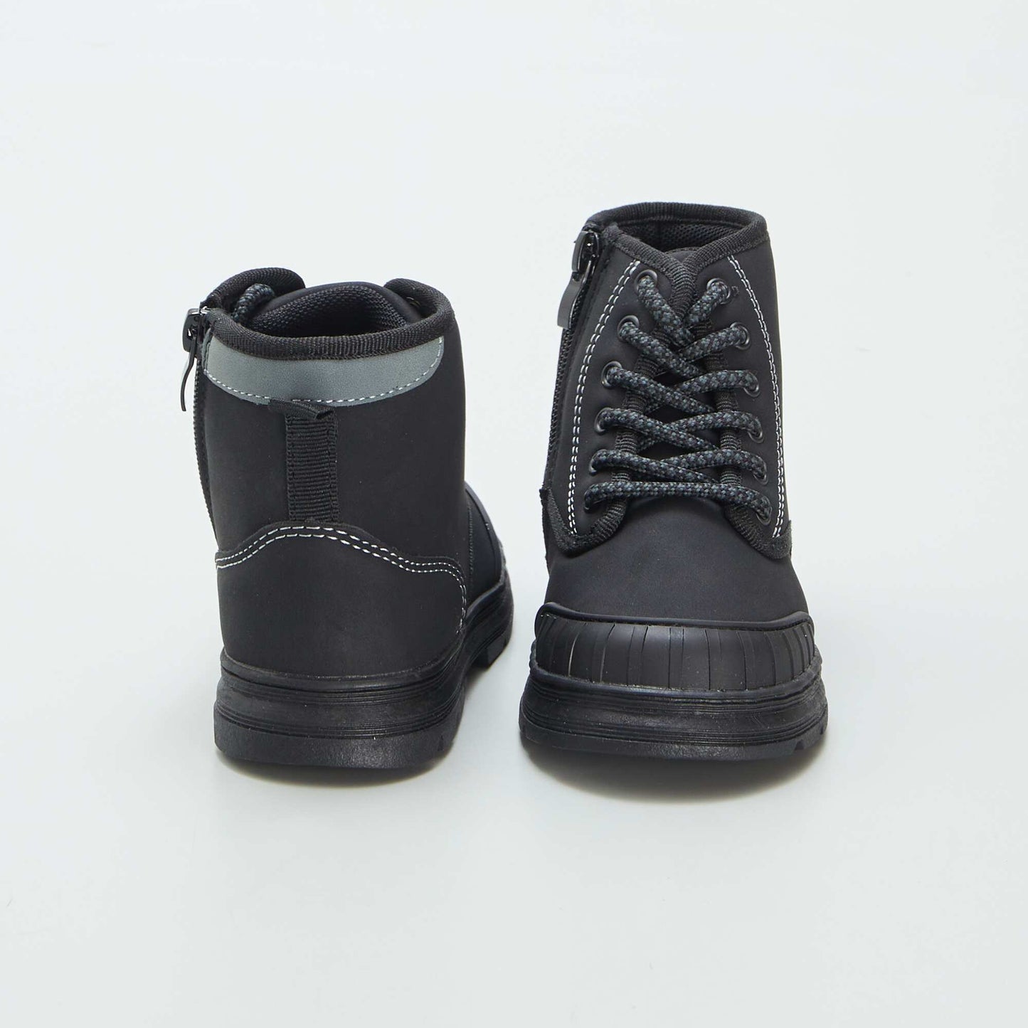 Boots esprit trekking fourr es noir