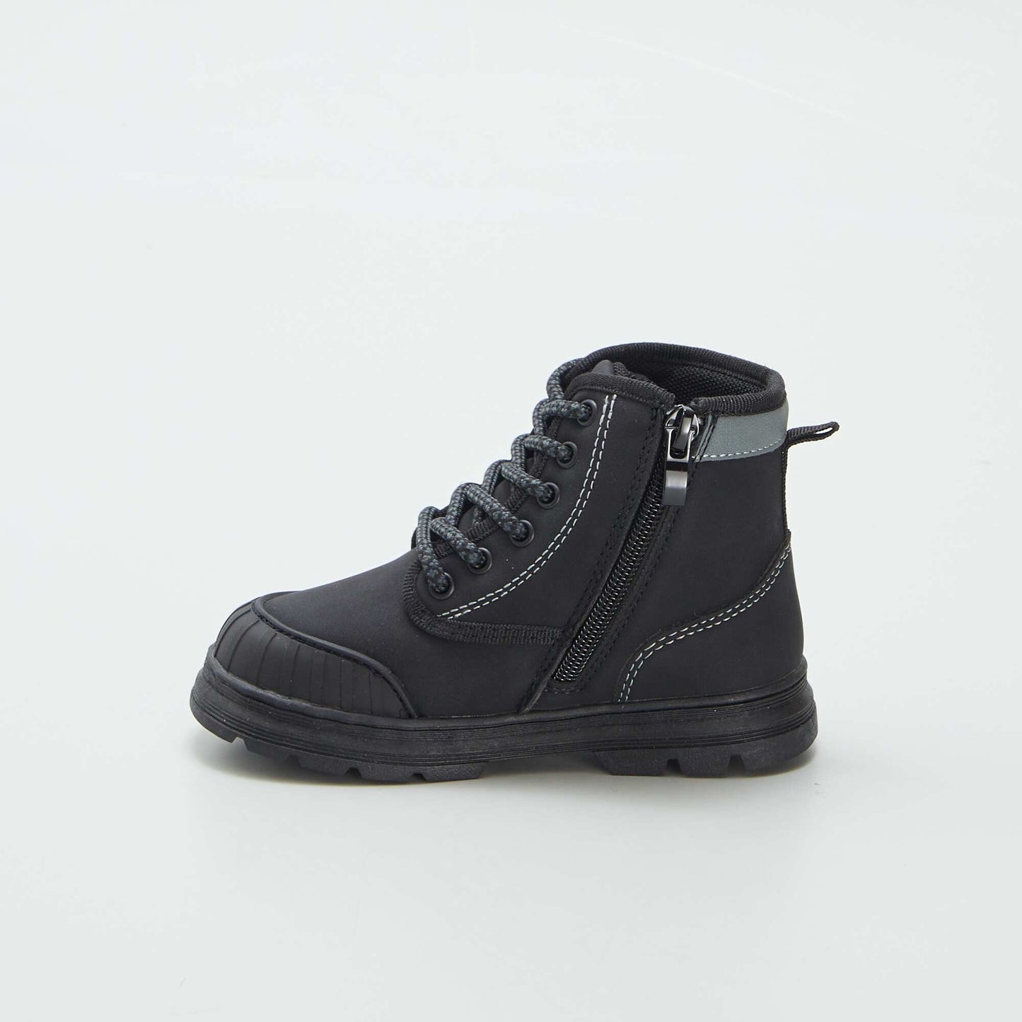 Boots esprit trekking fourr es noir