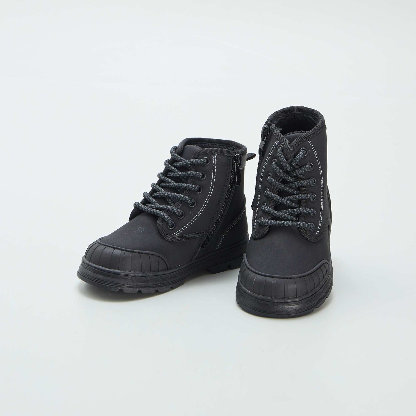 Boots esprit trekking fourr es noir
