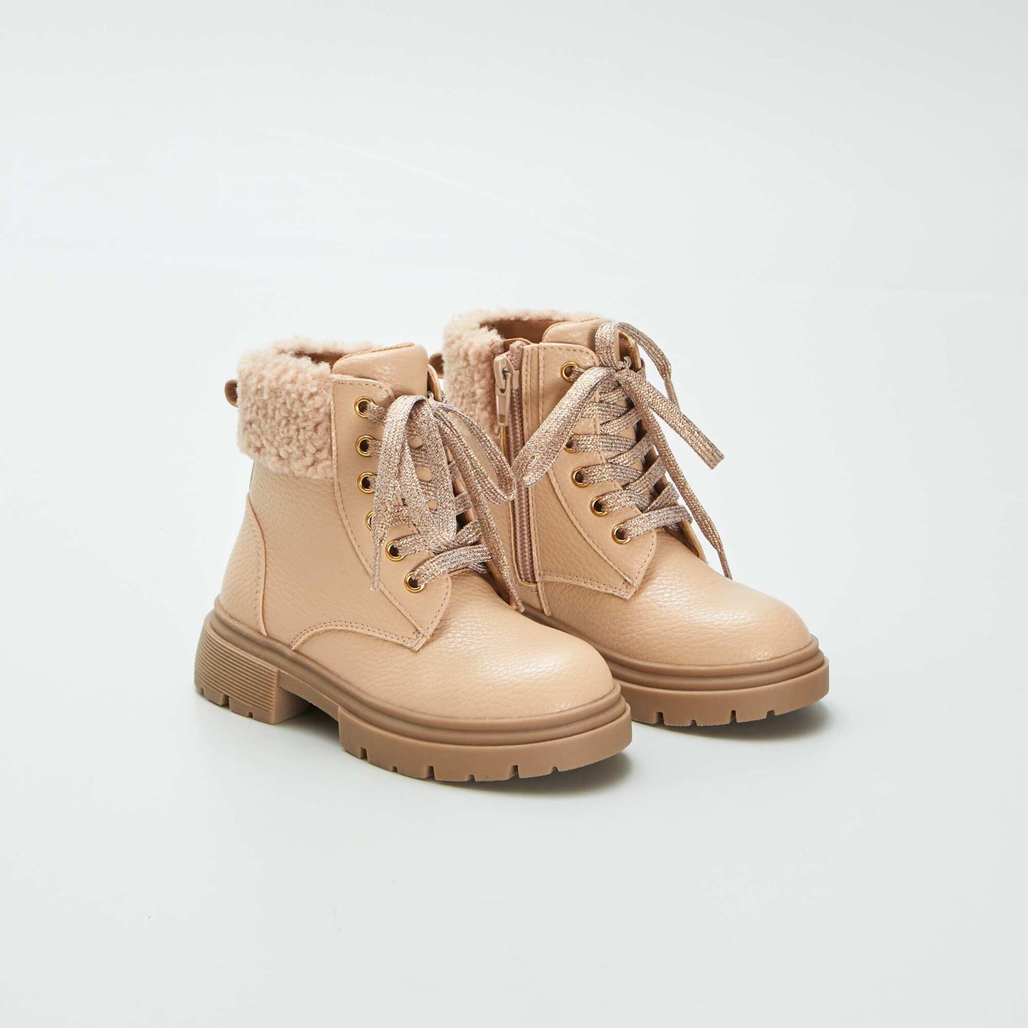 Bottines fourr es beige