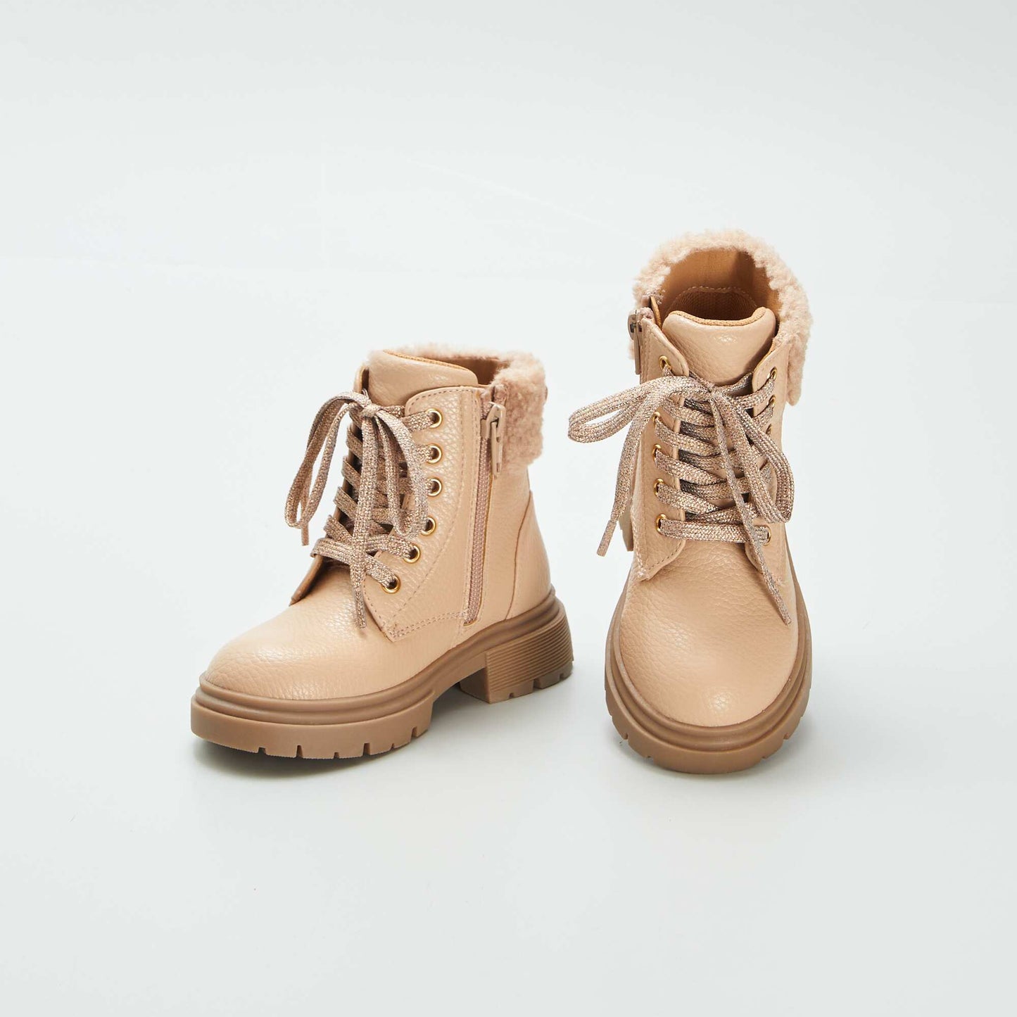 Bottines fourr es beige