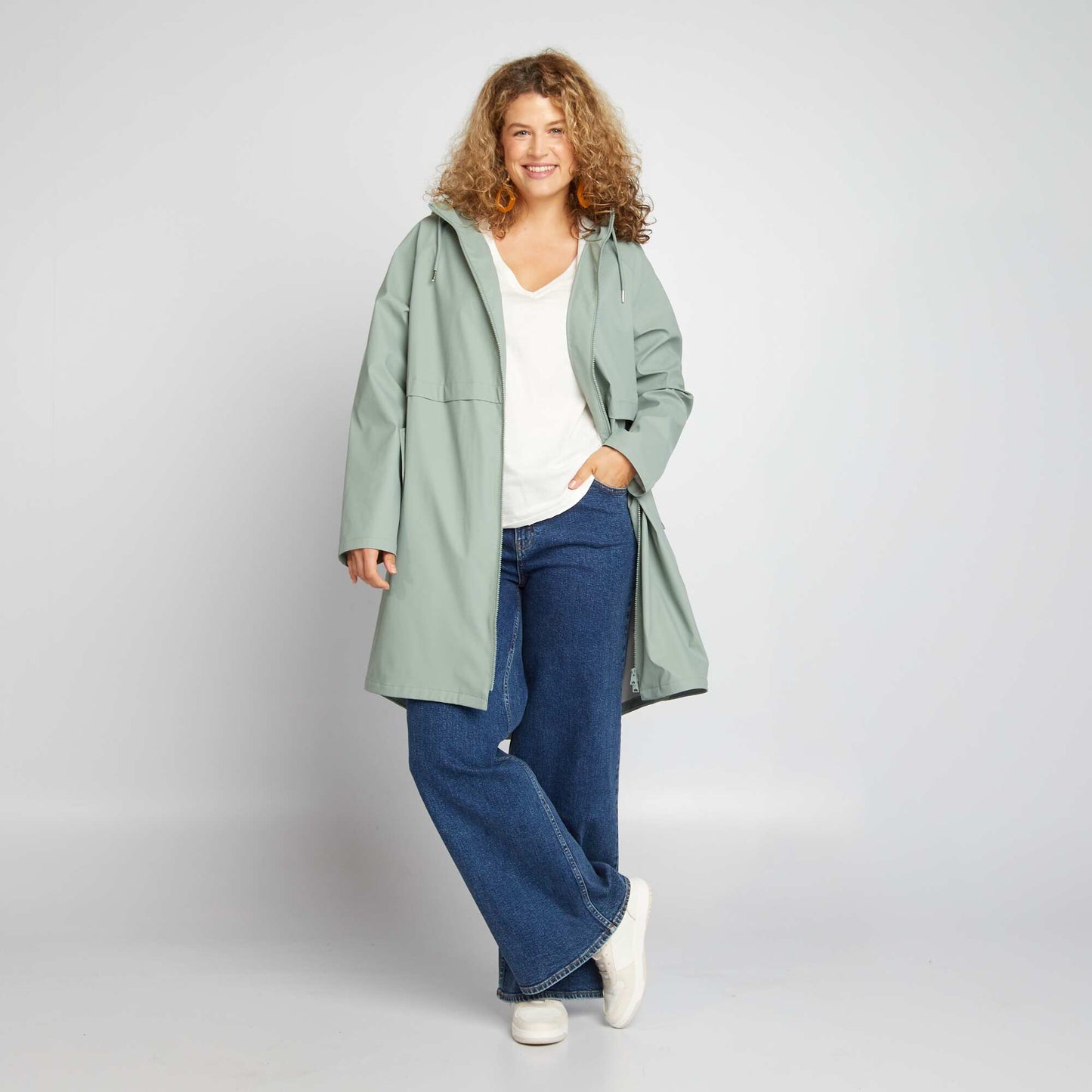 T-shirt uni manches longues blanc