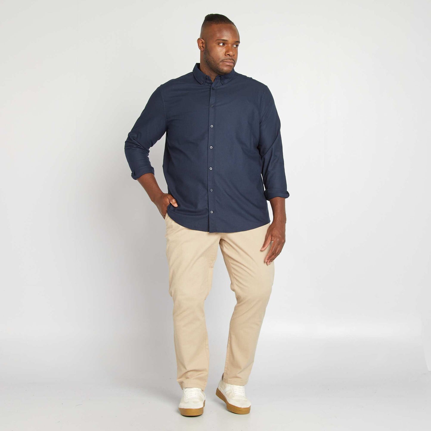 Chemise en coton oxford Marine