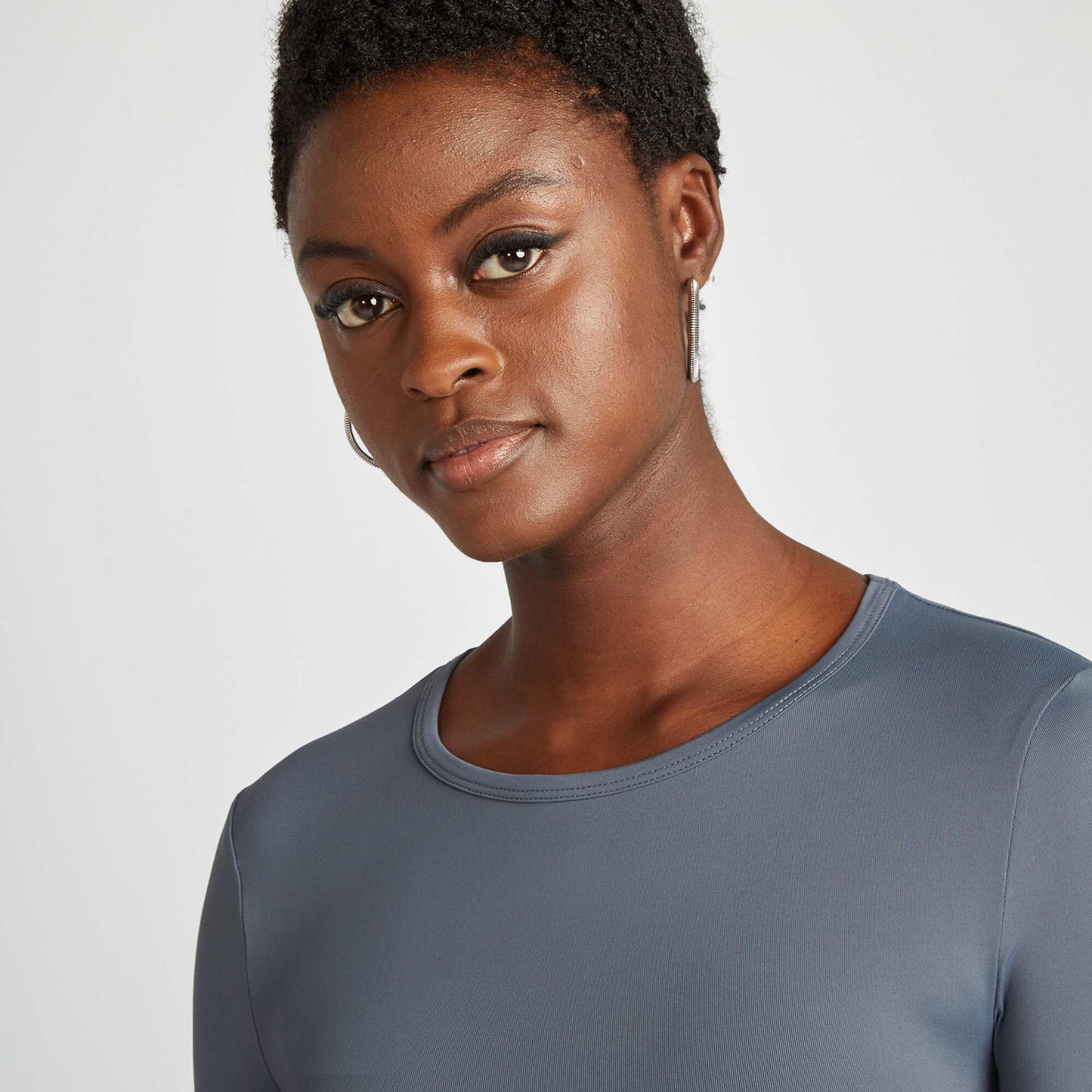 T-shirt stretch manches longues Gris