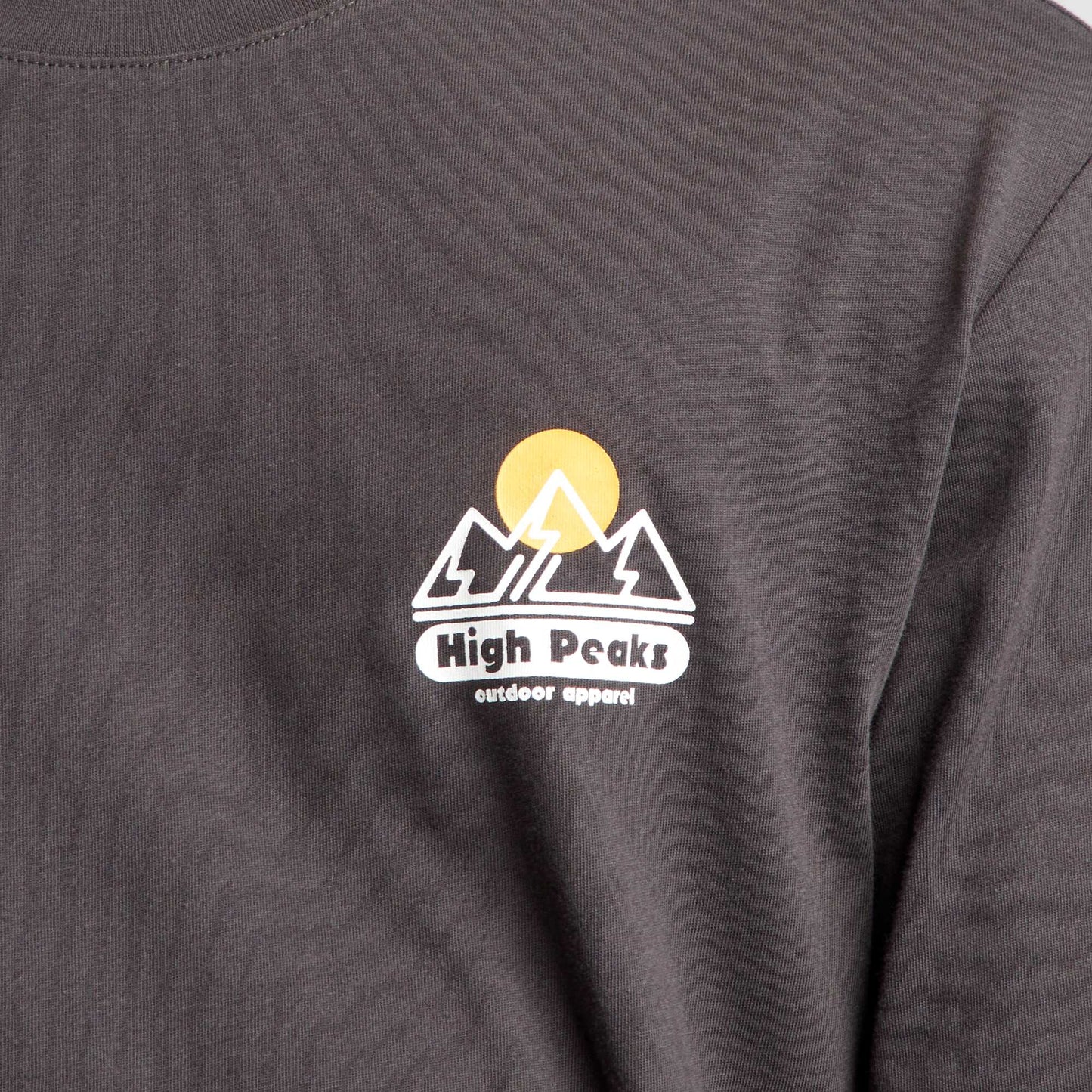 T-shirt en jersey manches longues Gris fonc