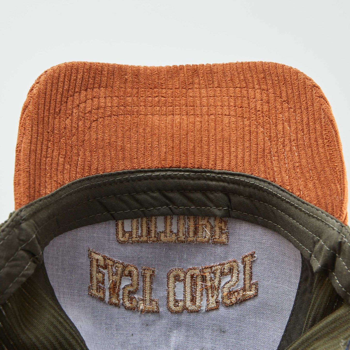 Casquette en velours c tel Kaki