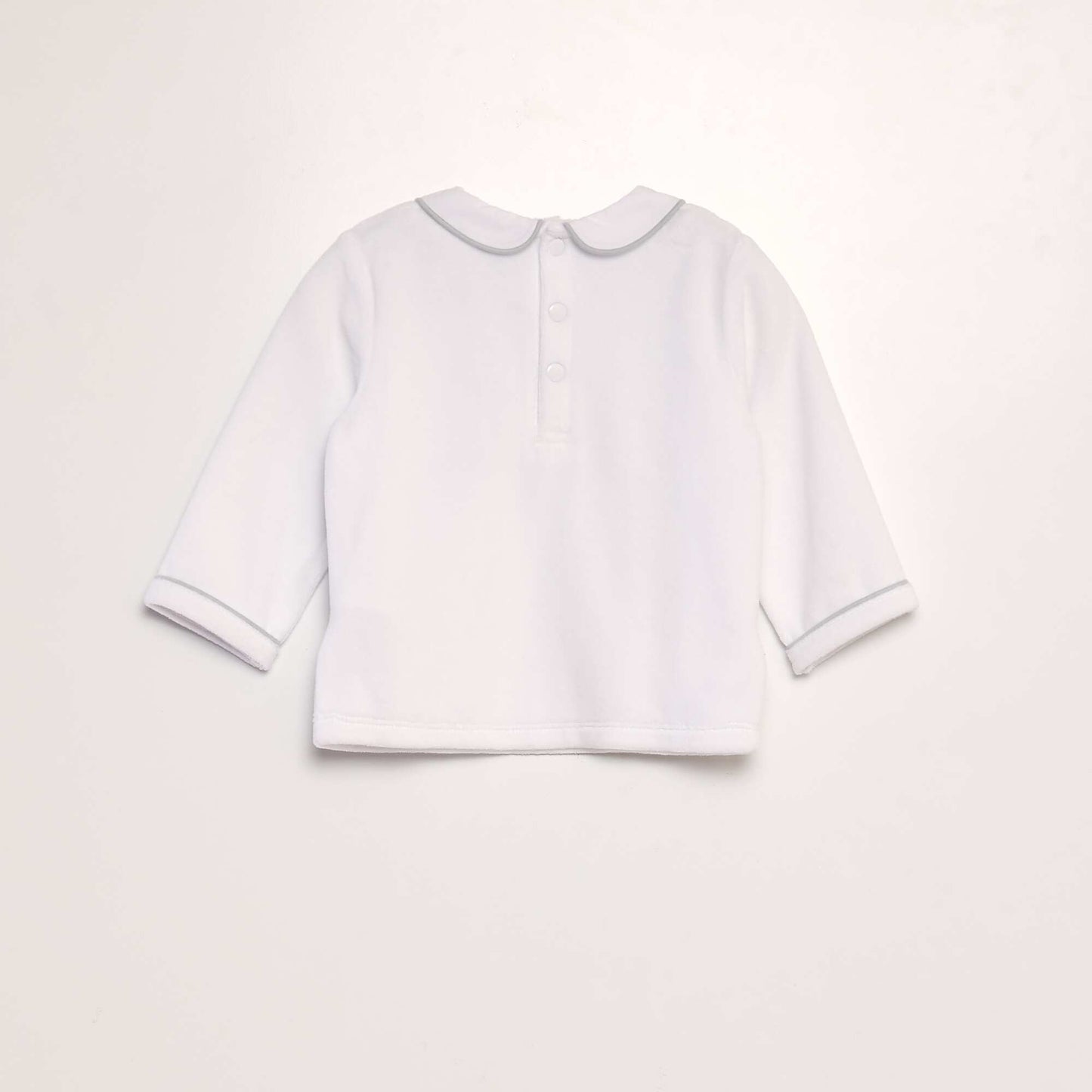 Pyjama en velours 2 pi ces Blanc
