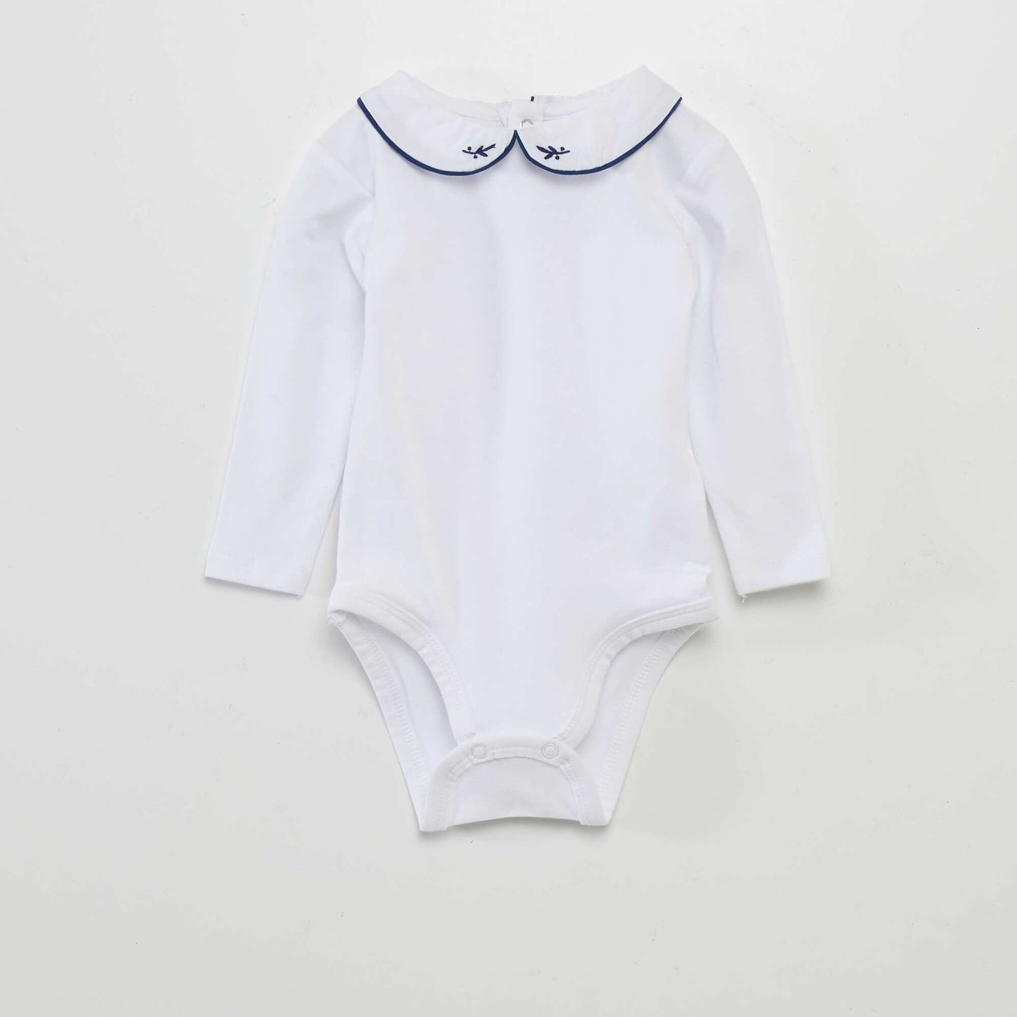 Lot de 2 bodies manches longues avec collerette Blanc
