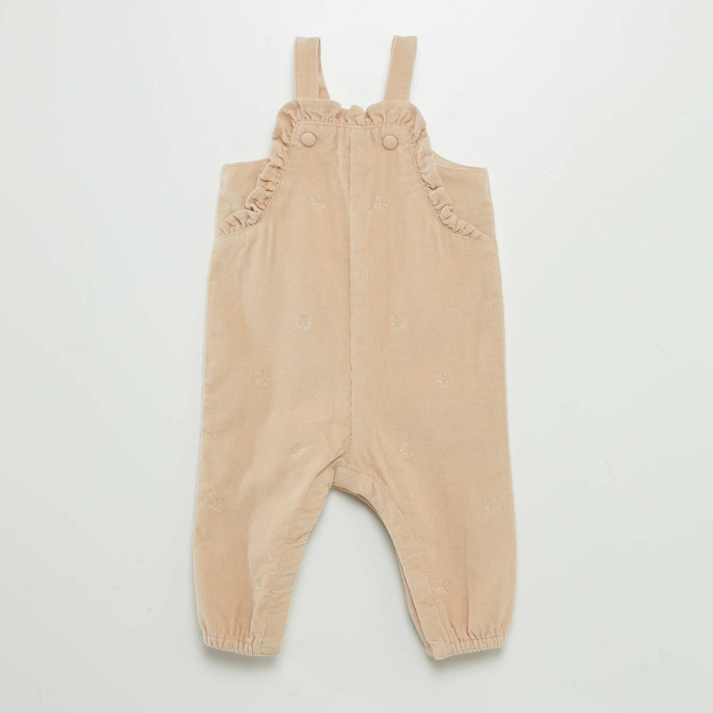 Salopette en velours c tel Beige