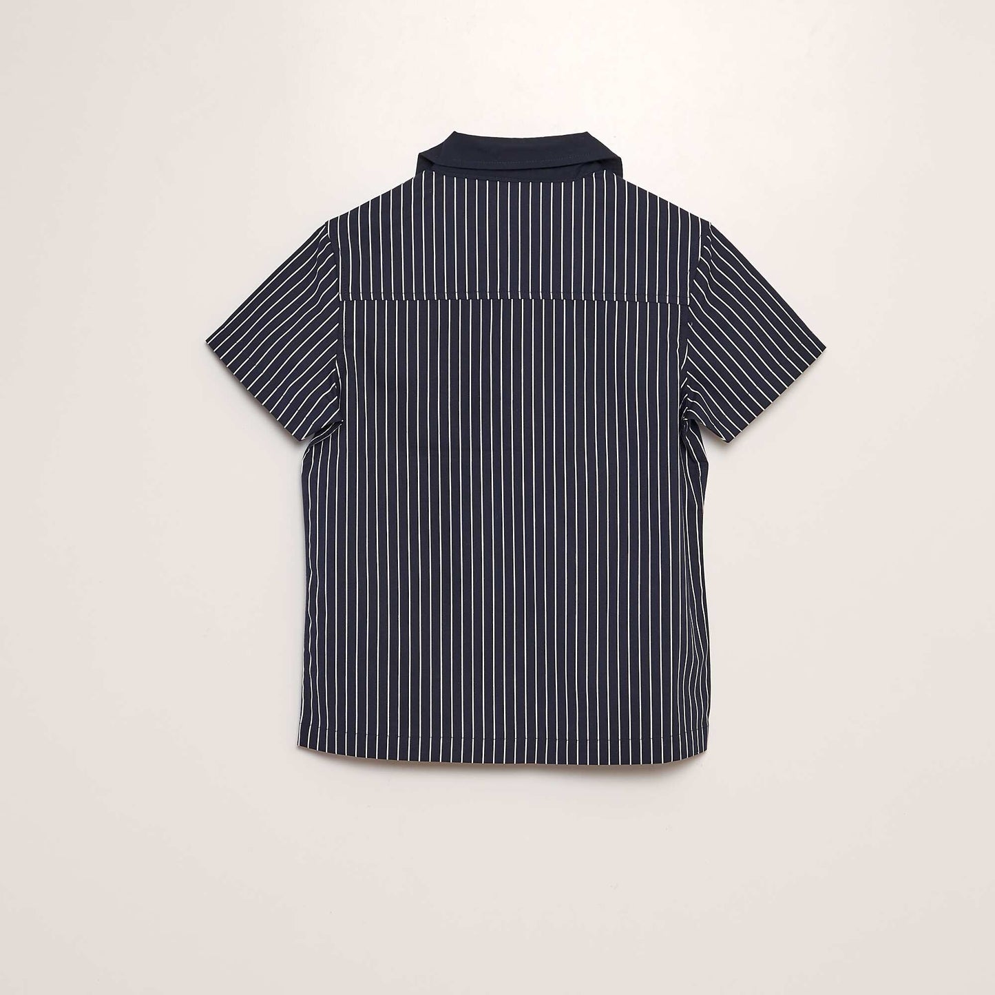 Chemise popeline manches courtes Bleu marine