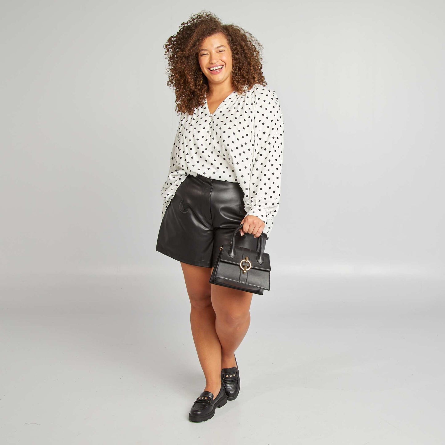 Blouse fluide imprim Blanc