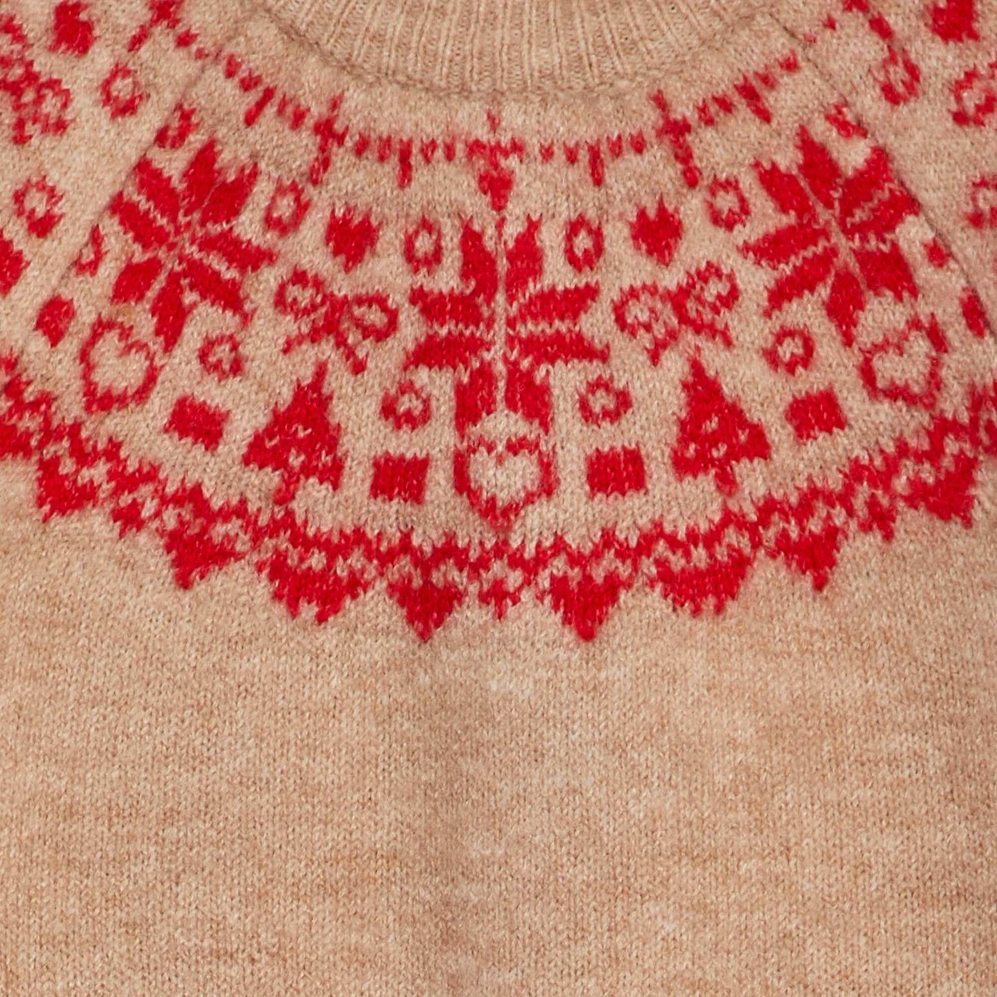 Combinaison longue en tricot jacquard Beige