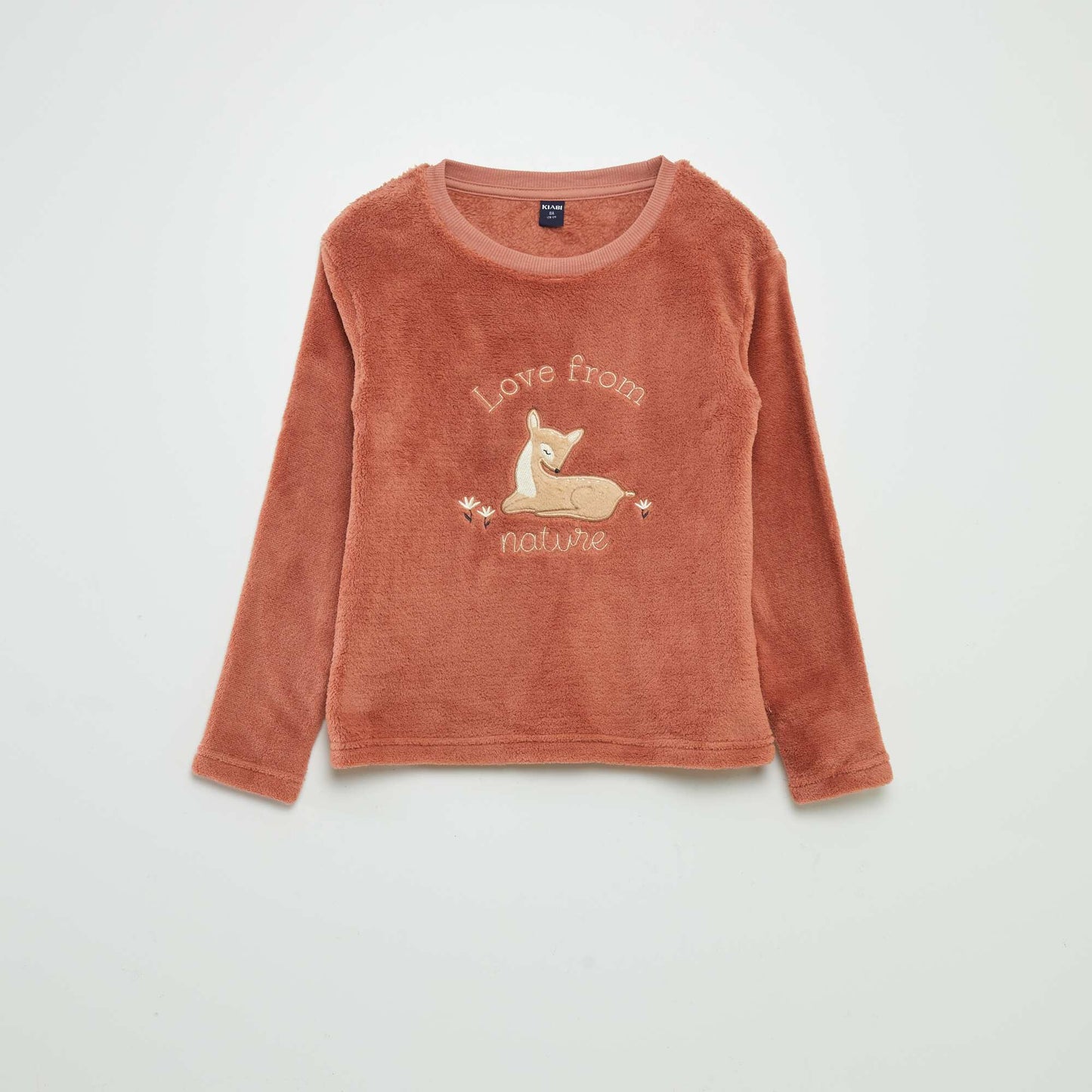 Ensemble pyjama polaire 'biche' - 2 pi ces Marron/blanc