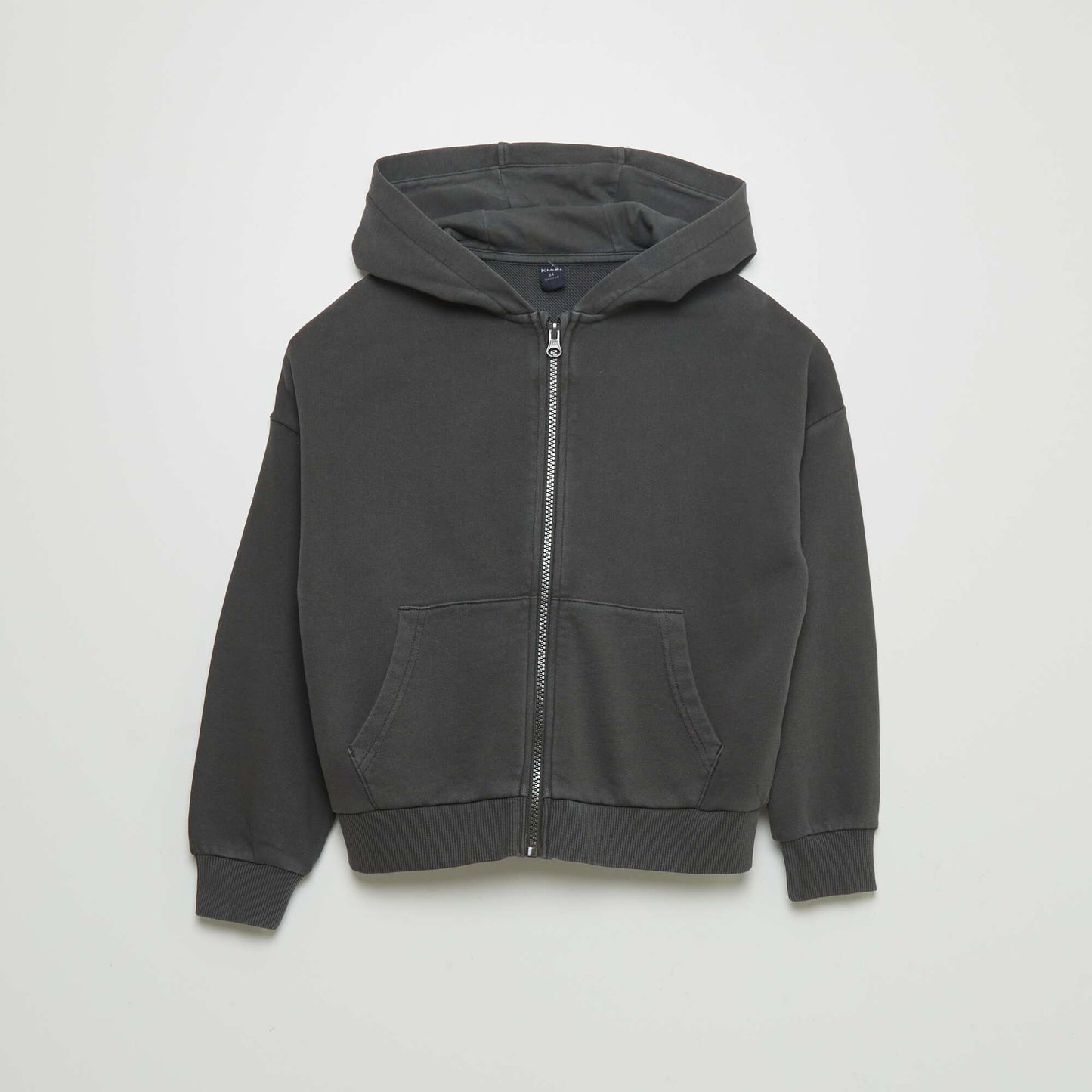Sweat mixte capuche ouverture zipp e GRIS