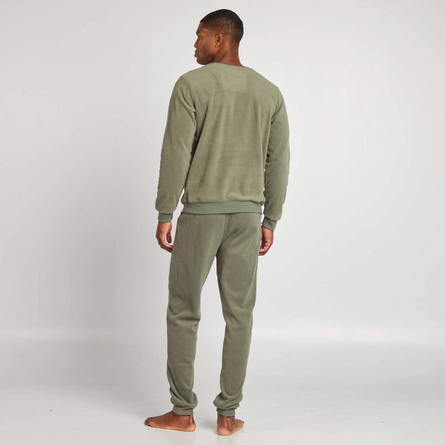 Pyjama t-shirt + pantalon en polaire - 2 pi ces Vert