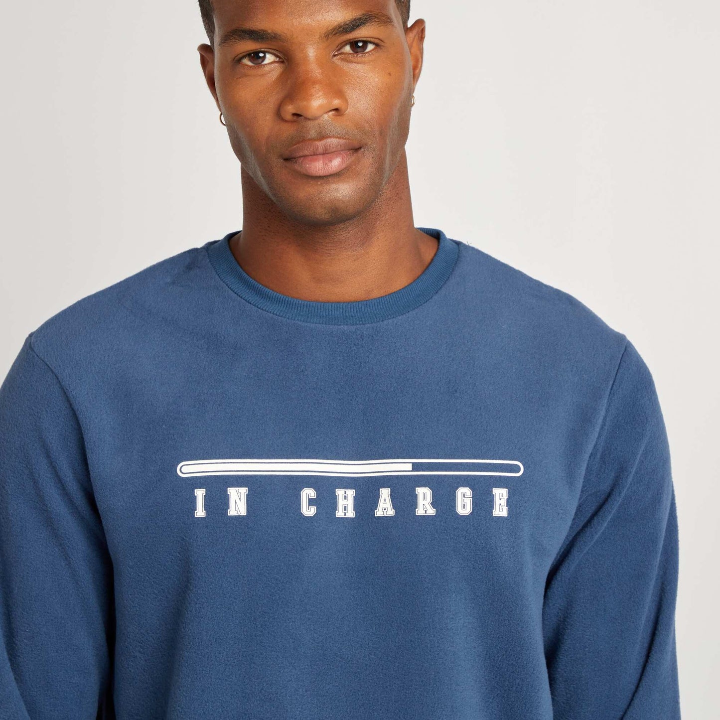 Pyjama t-shirt + pantalon en polaire - 2 pi ces Bleu/gris