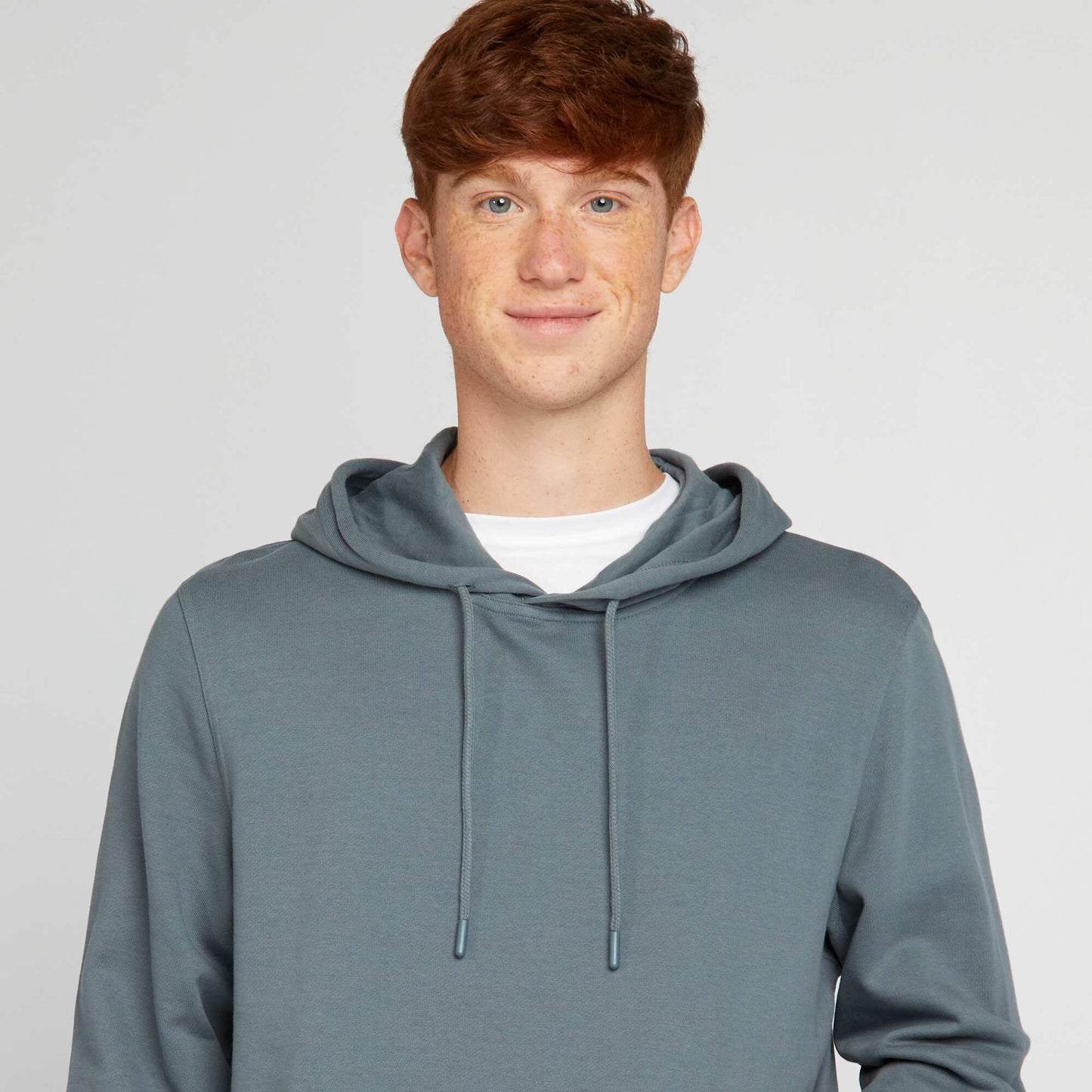 Sweat capuche en molleton l ger Bleu