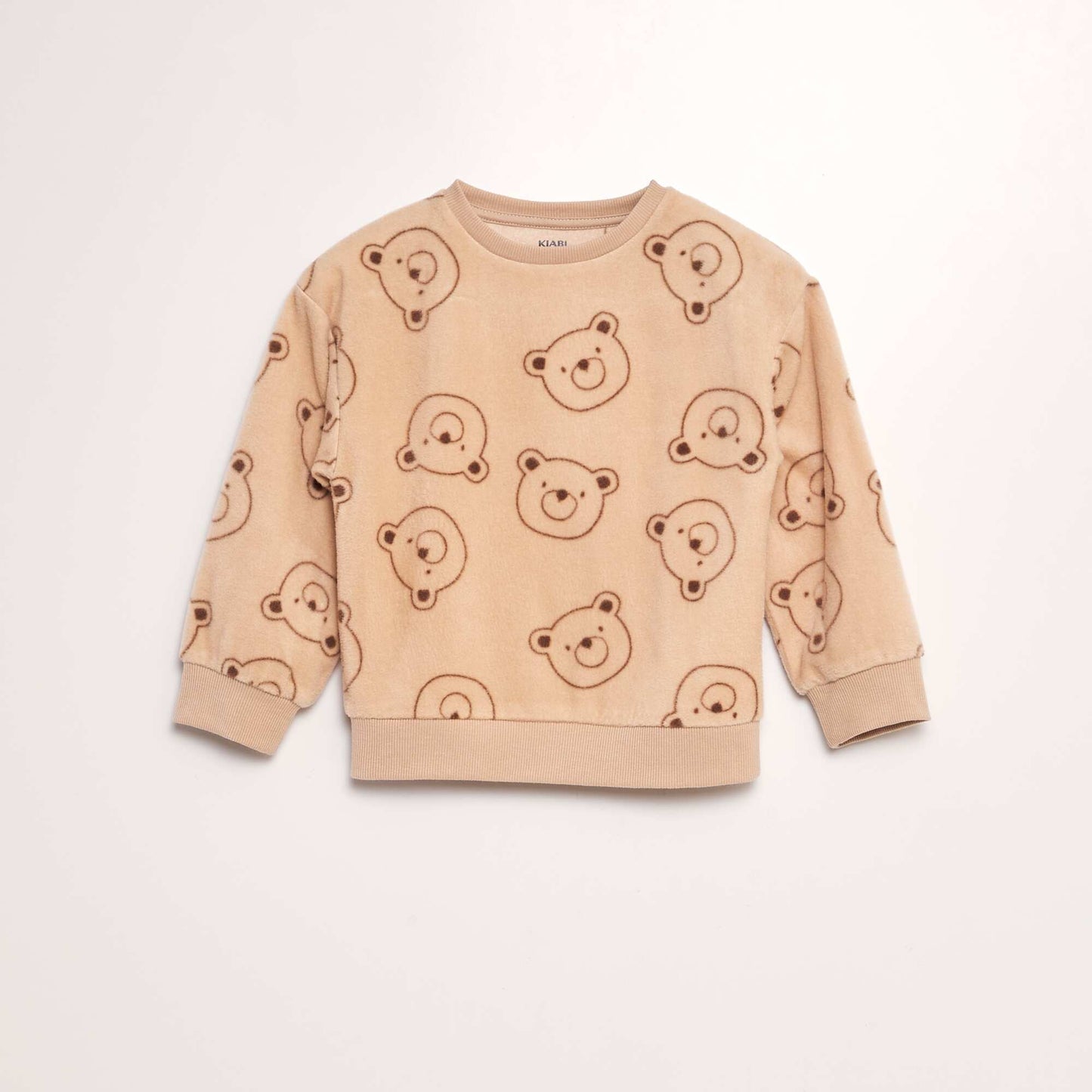 Ensemble pyjama en polaire imprim t-shirt + pantalon - 2 pi ces Marron