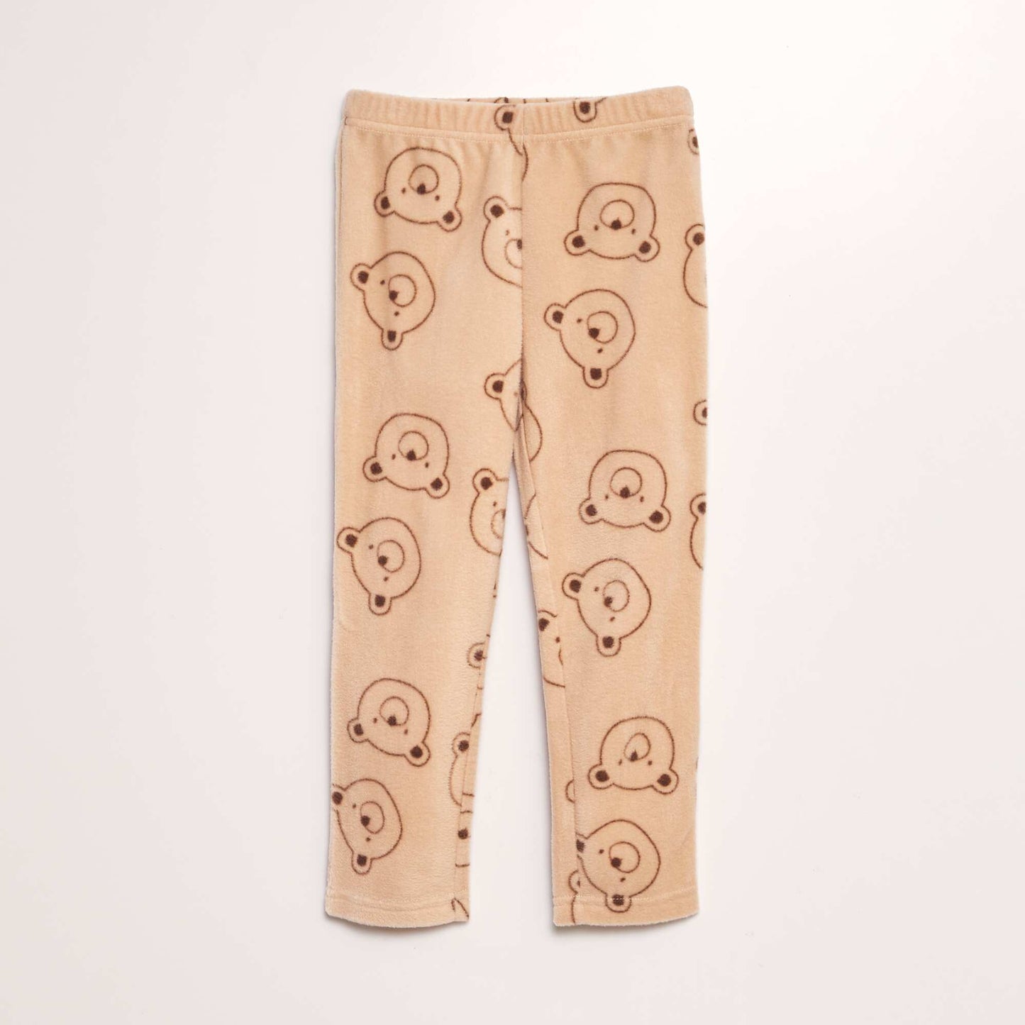 Ensemble pyjama en polaire imprim t-shirt + pantalon - 2 pi ces Marron