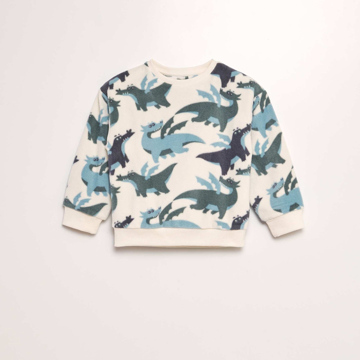Ensemble pyjama en polaire imprim t-shirt + pantalon - 2 pi ces Blanc