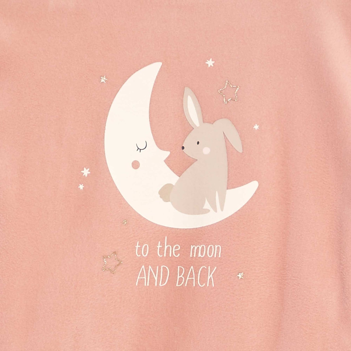 Ensemble pyjama en polaire imprim t-shirt + pantalon - 2 pi ces Rose