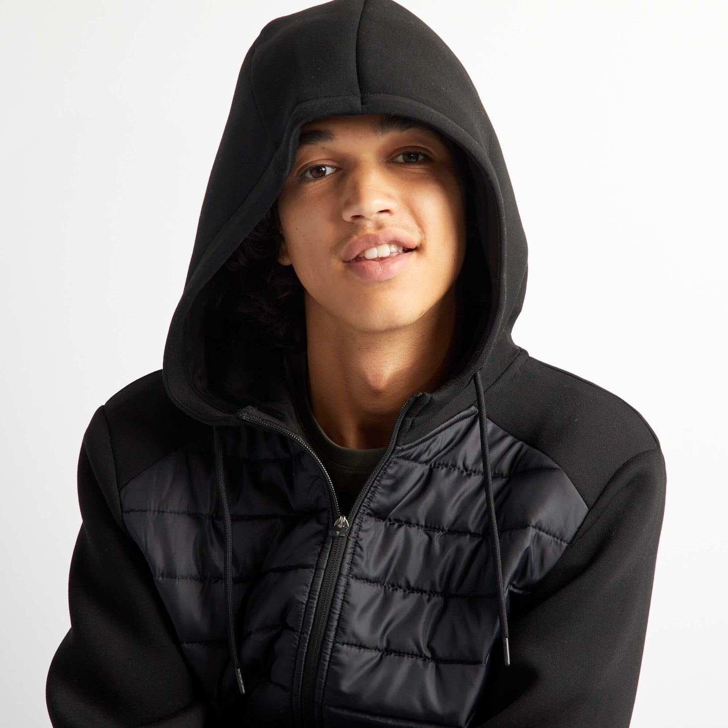 Sweat matelass capuche noir