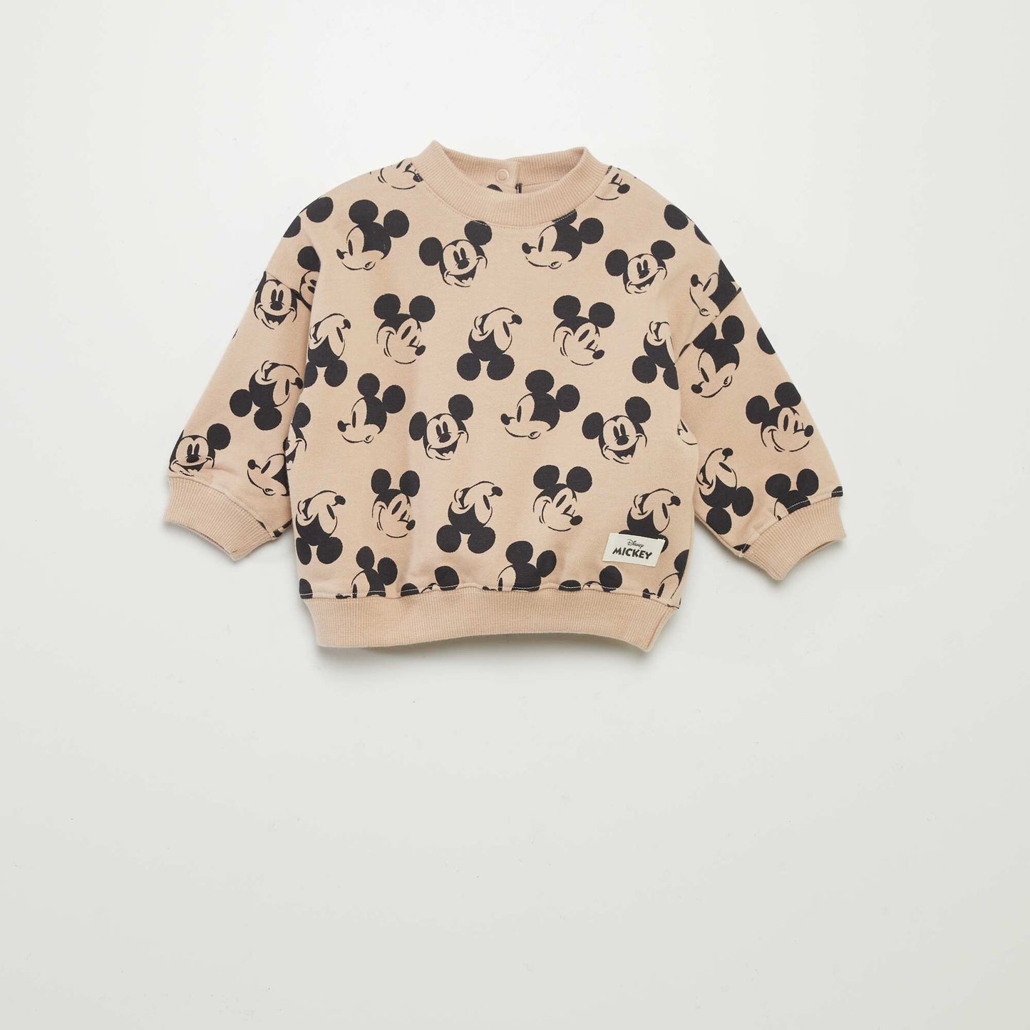 Sweat 'Disney' 'Mickey' col rond Beige