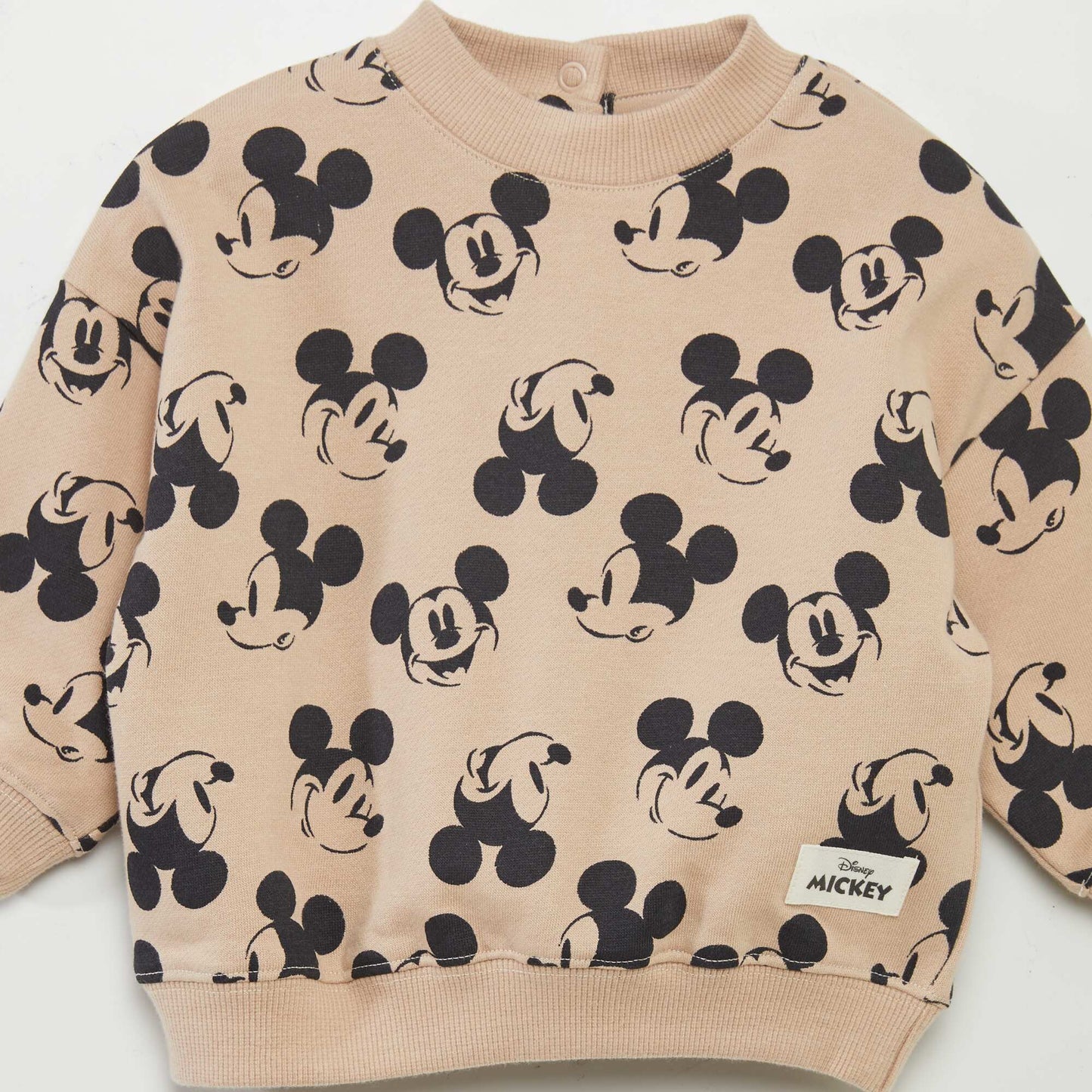 Sweat 'Disney' 'Mickey' col rond Beige