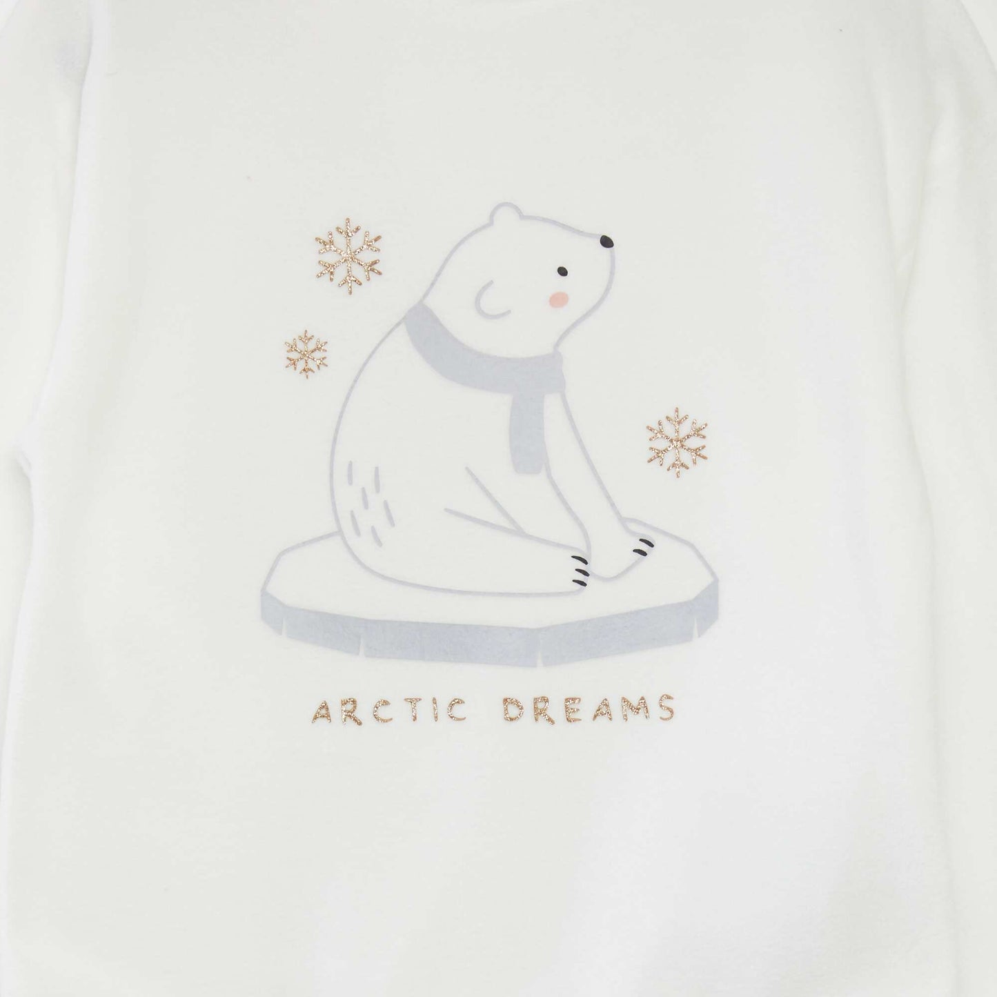Pyjama long en polaire - 2 pi ces Blanc