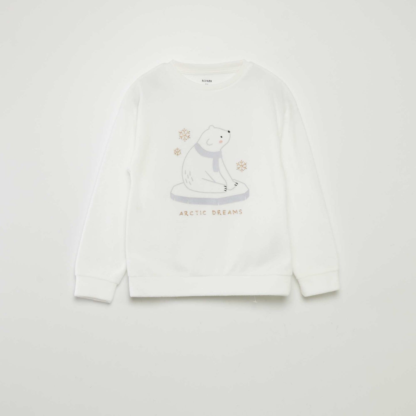 Pyjama long en polaire - 2 pi ces Blanc