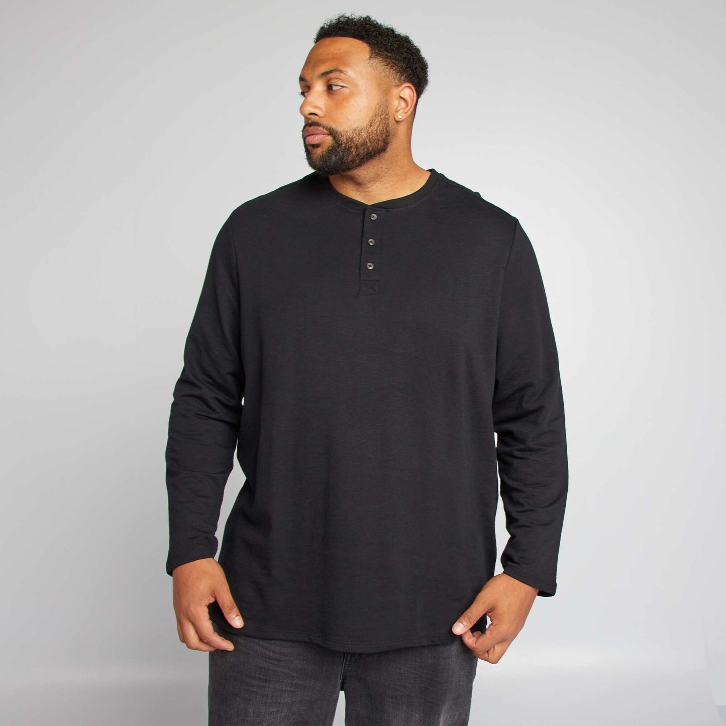 Polo col tunisien noir