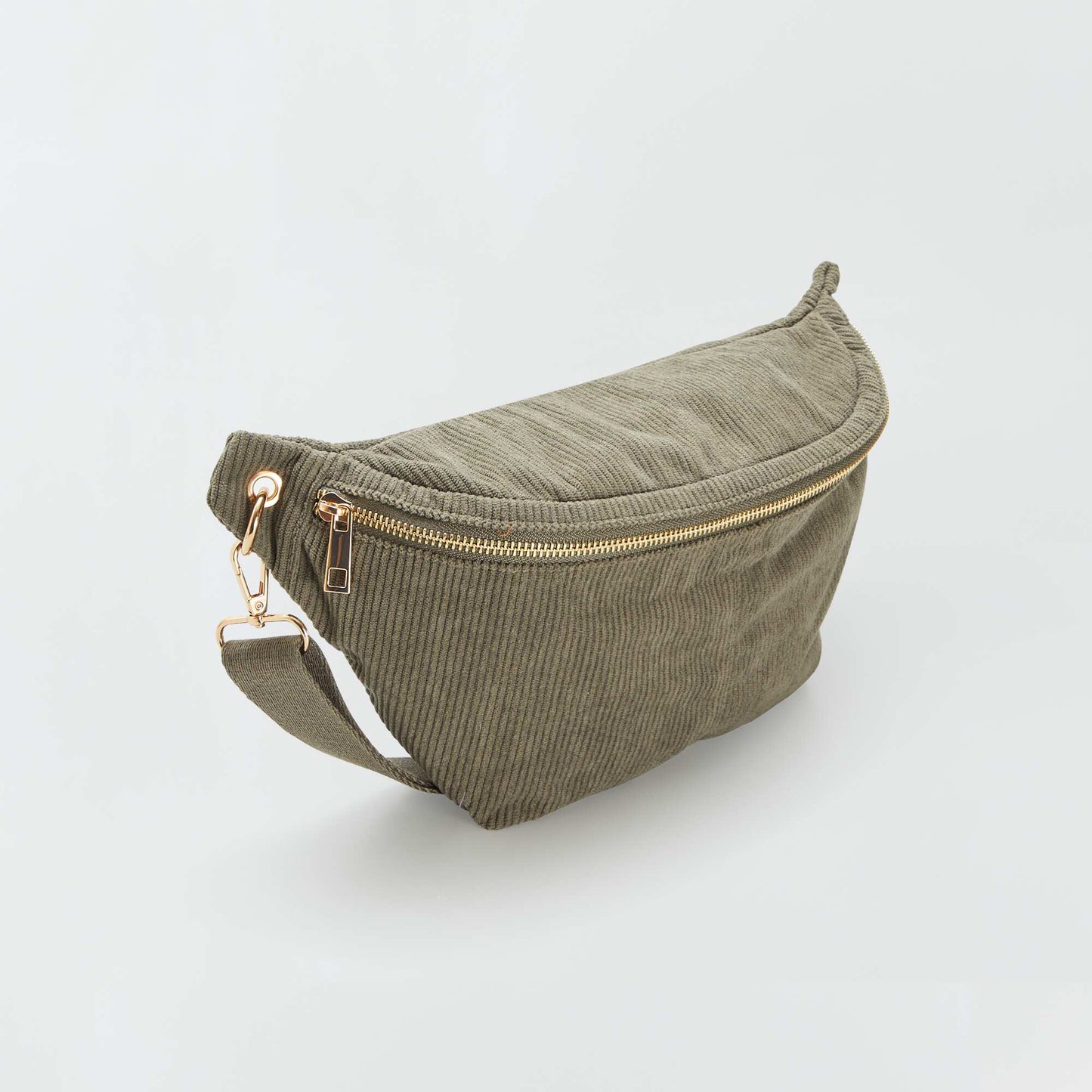 Sac banane en velours c tel Kaki
