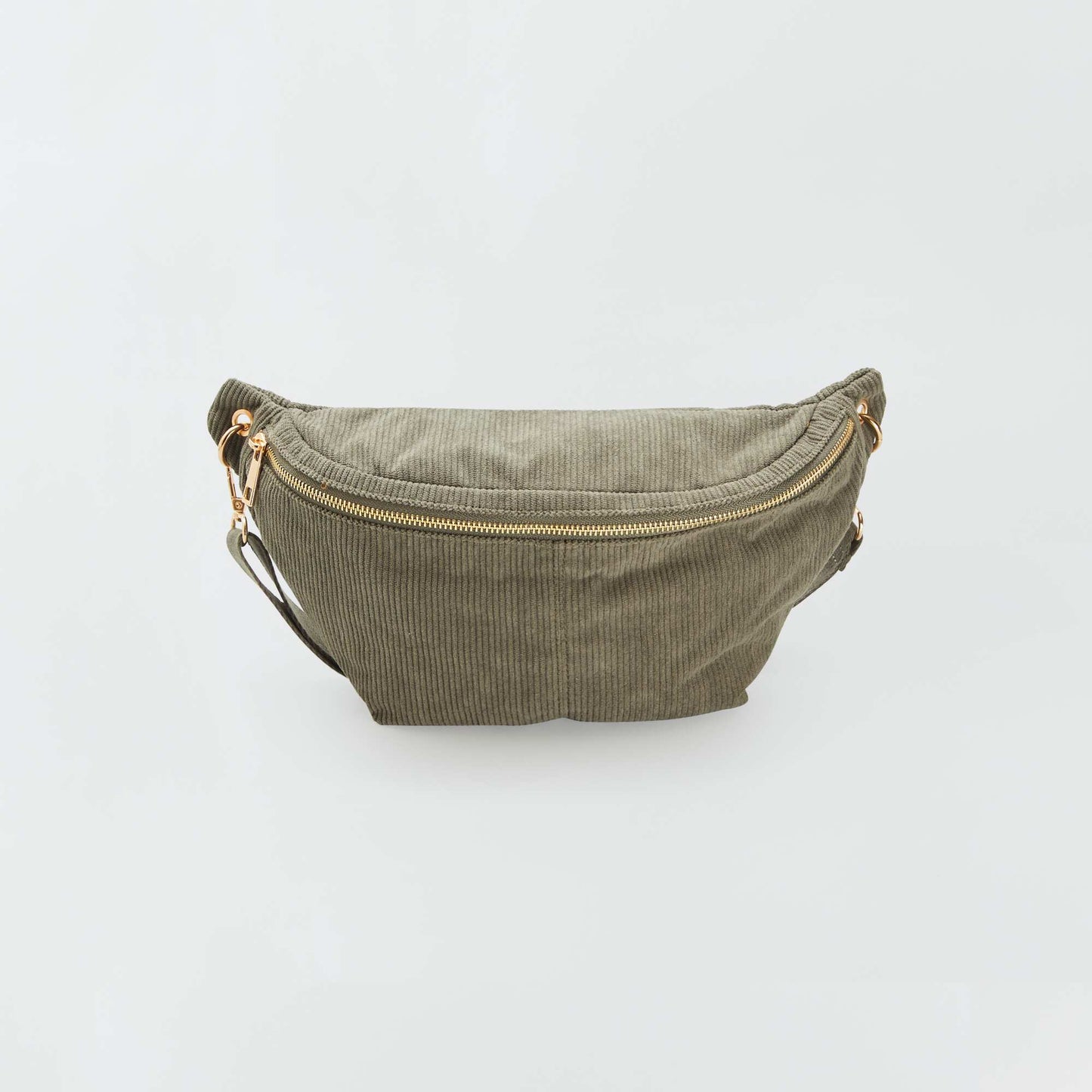 Sac banane en velours c tel Kaki