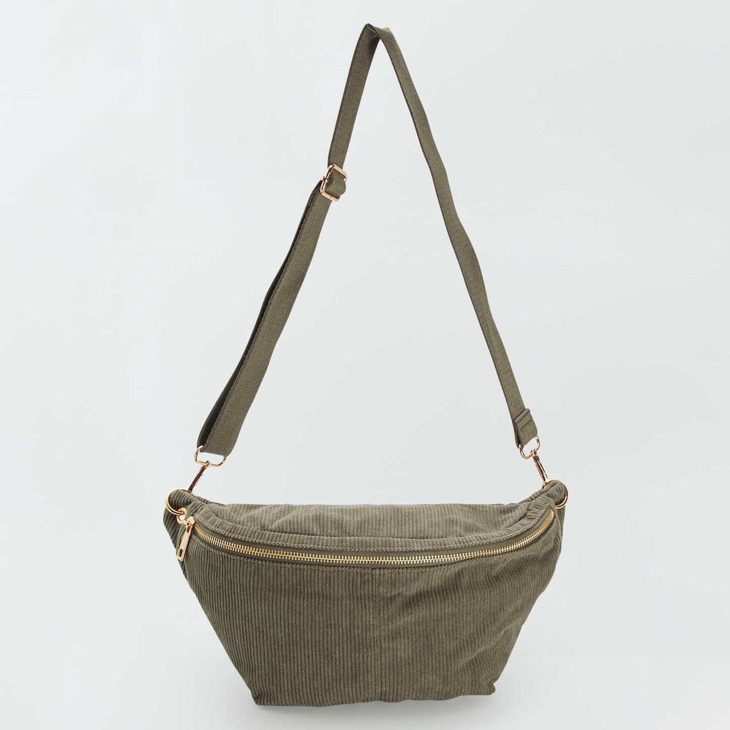 Sac banane en velours c tel Kaki