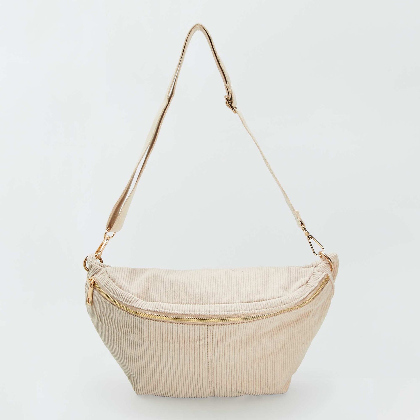 Sac banane en velours c tel Beige