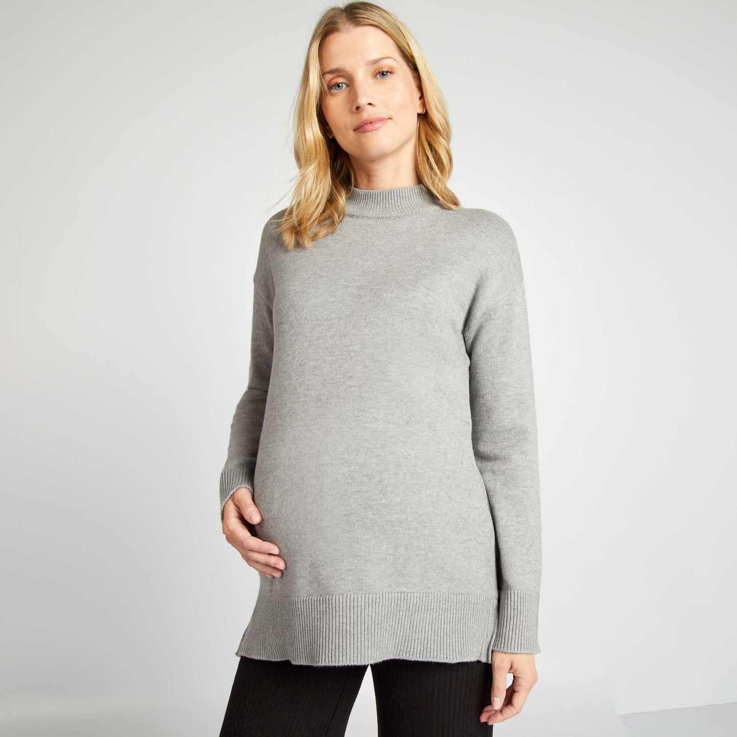 Pull oversize d'allaitement Gris