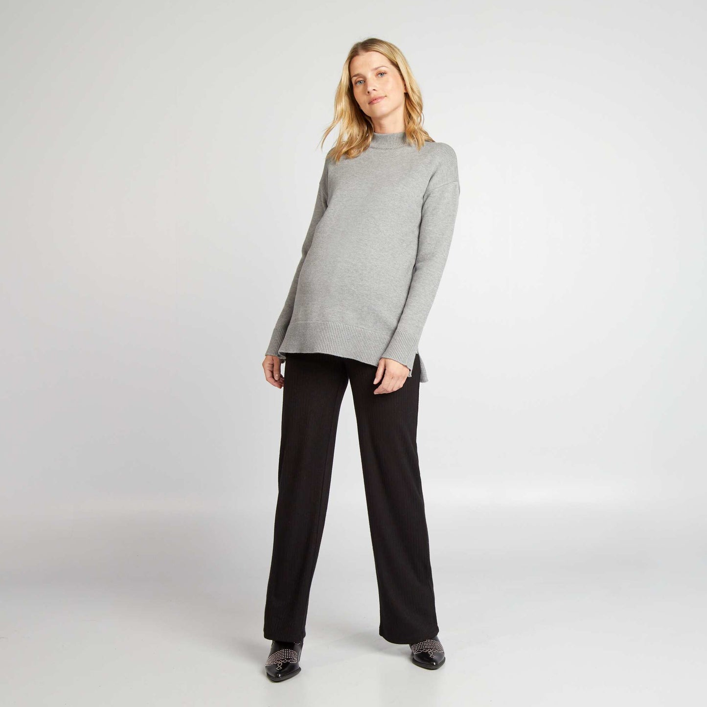 Pull oversize d'allaitement Gris