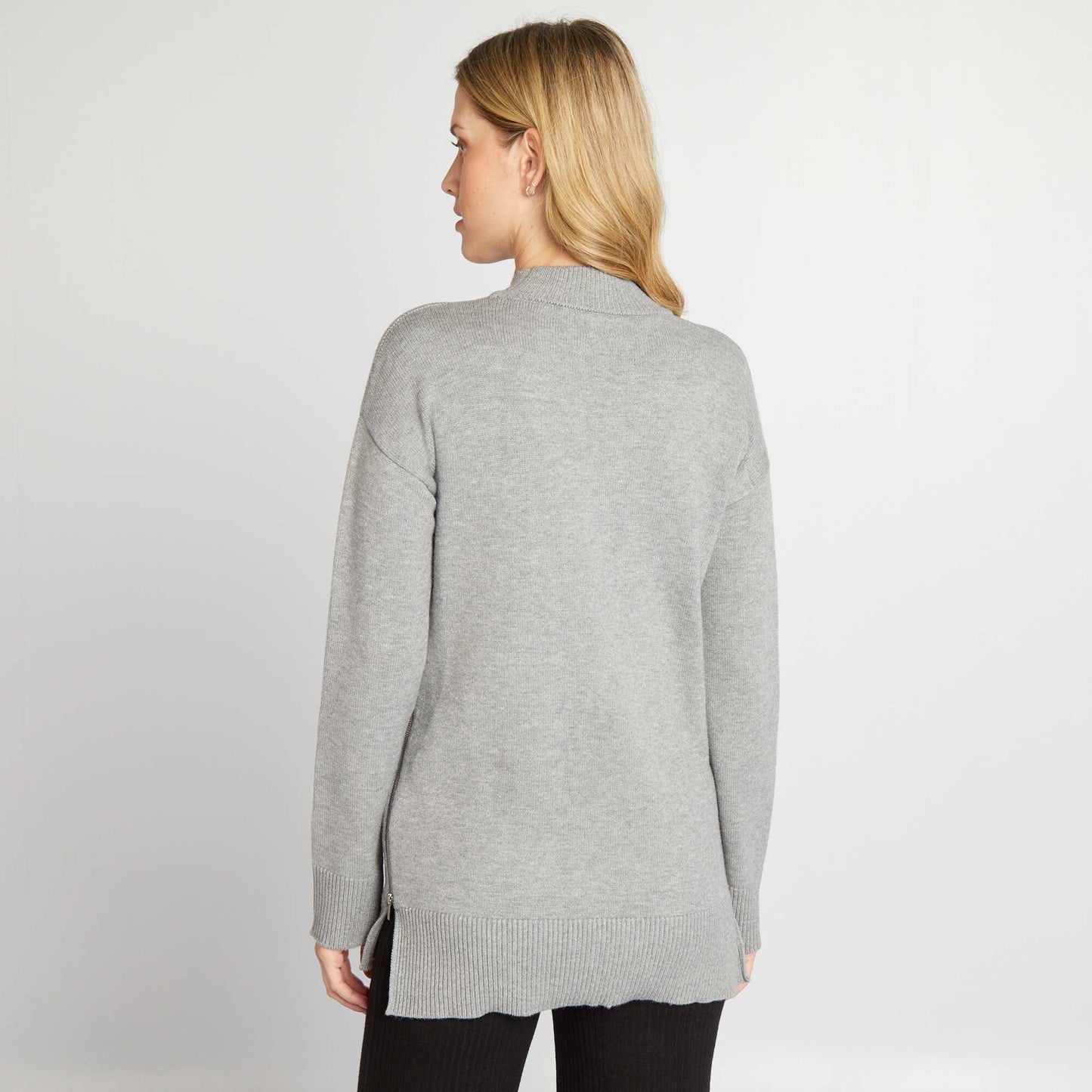 Pull oversize d'allaitement Gris