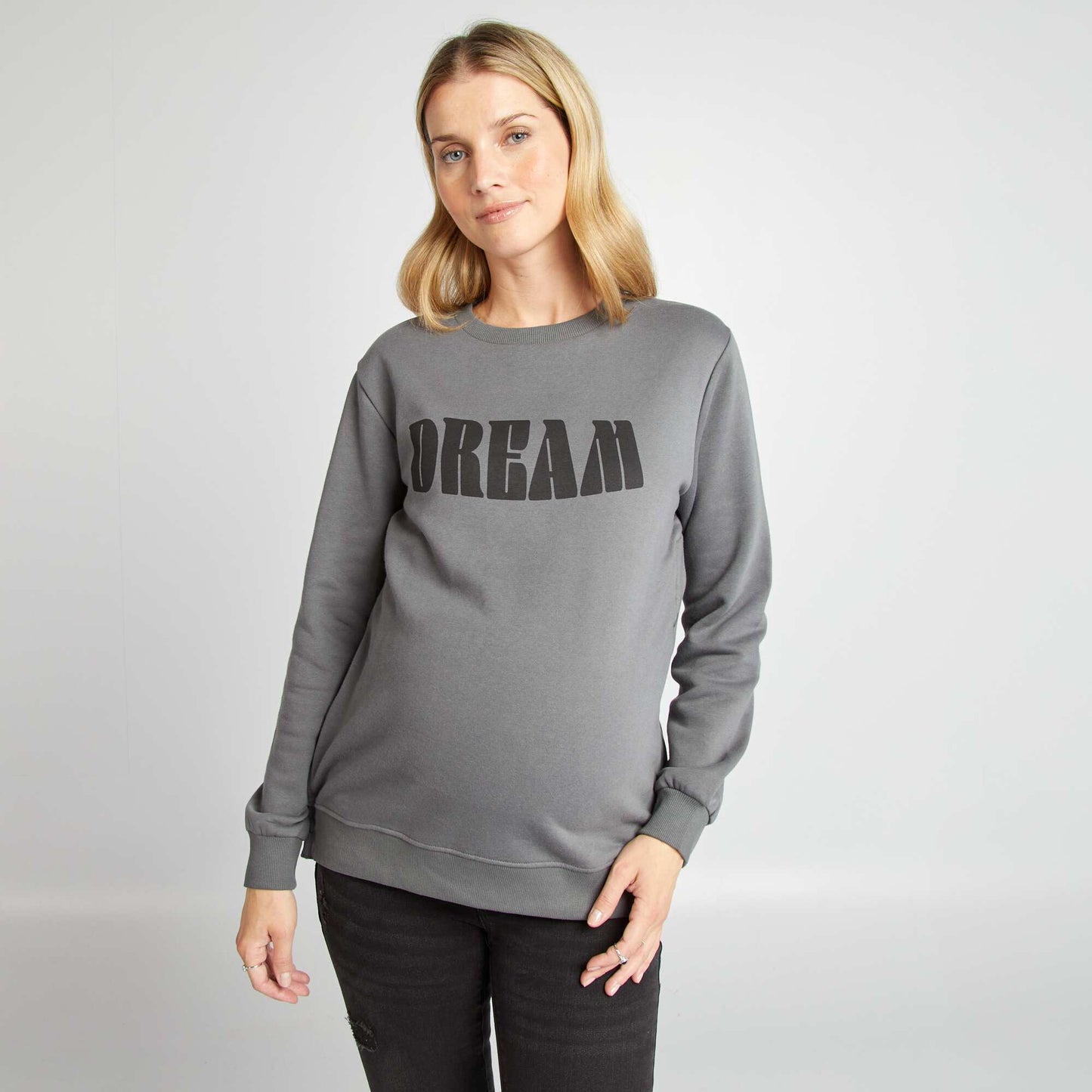 Sweat allaitement avec ouverture pressions Gris
