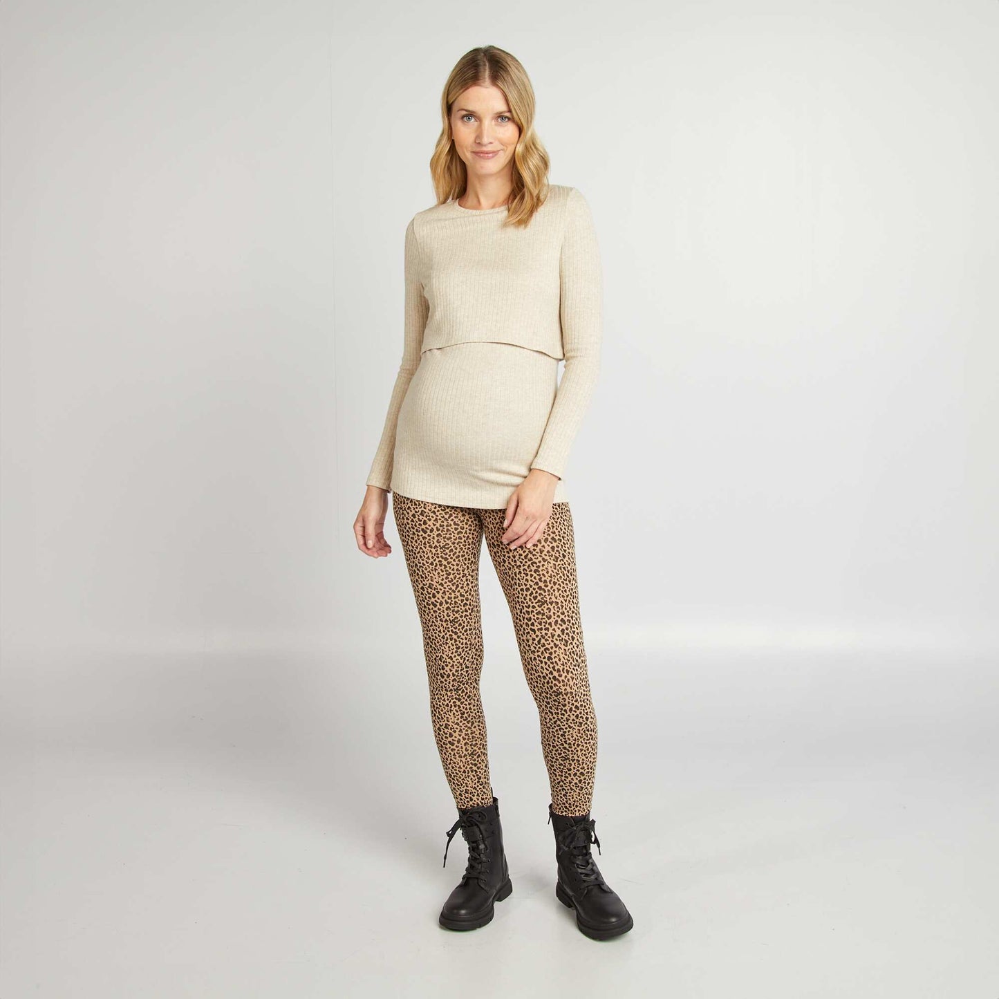 Tee-shirt c tel d'allaitement Beige