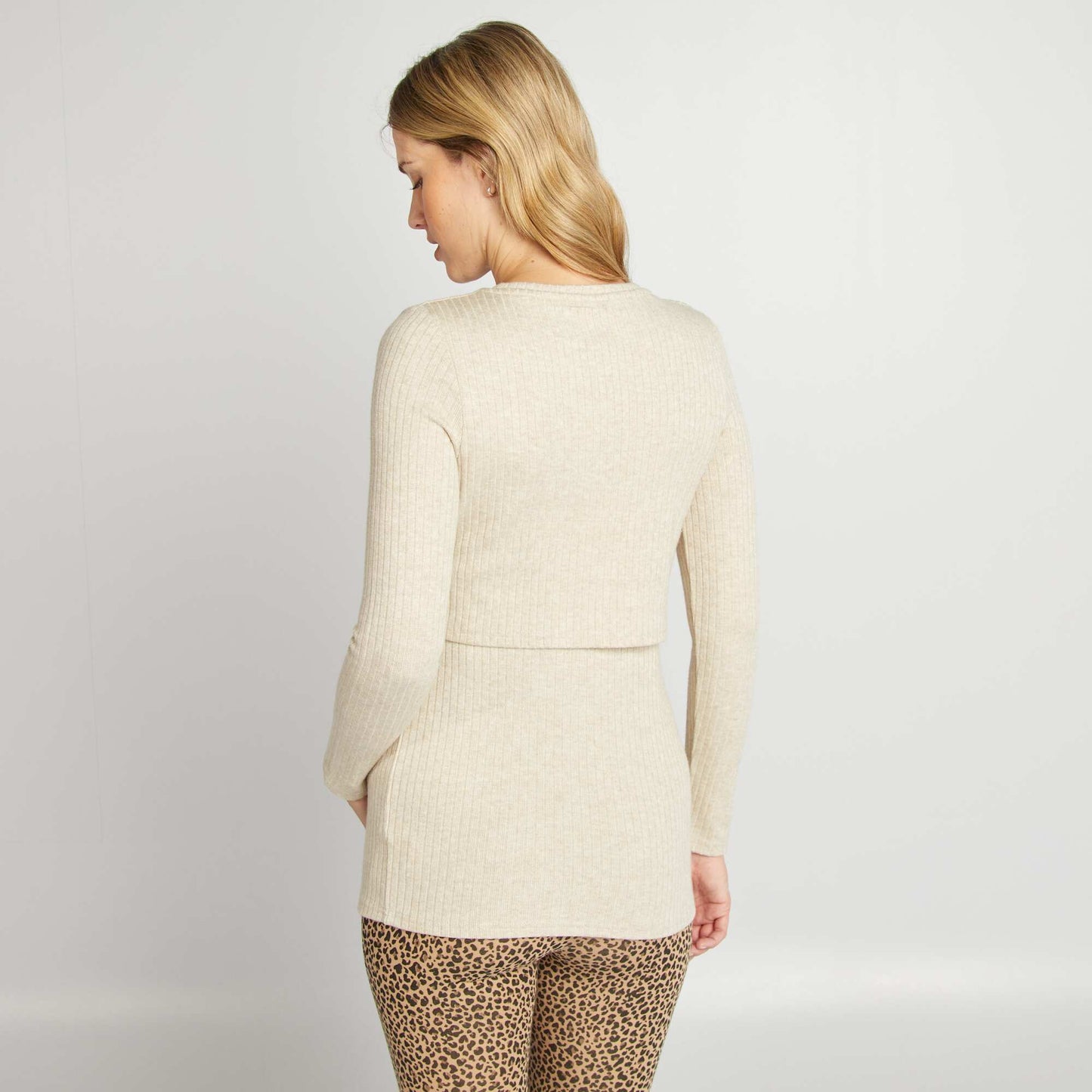 Tee-shirt c tel d'allaitement Beige