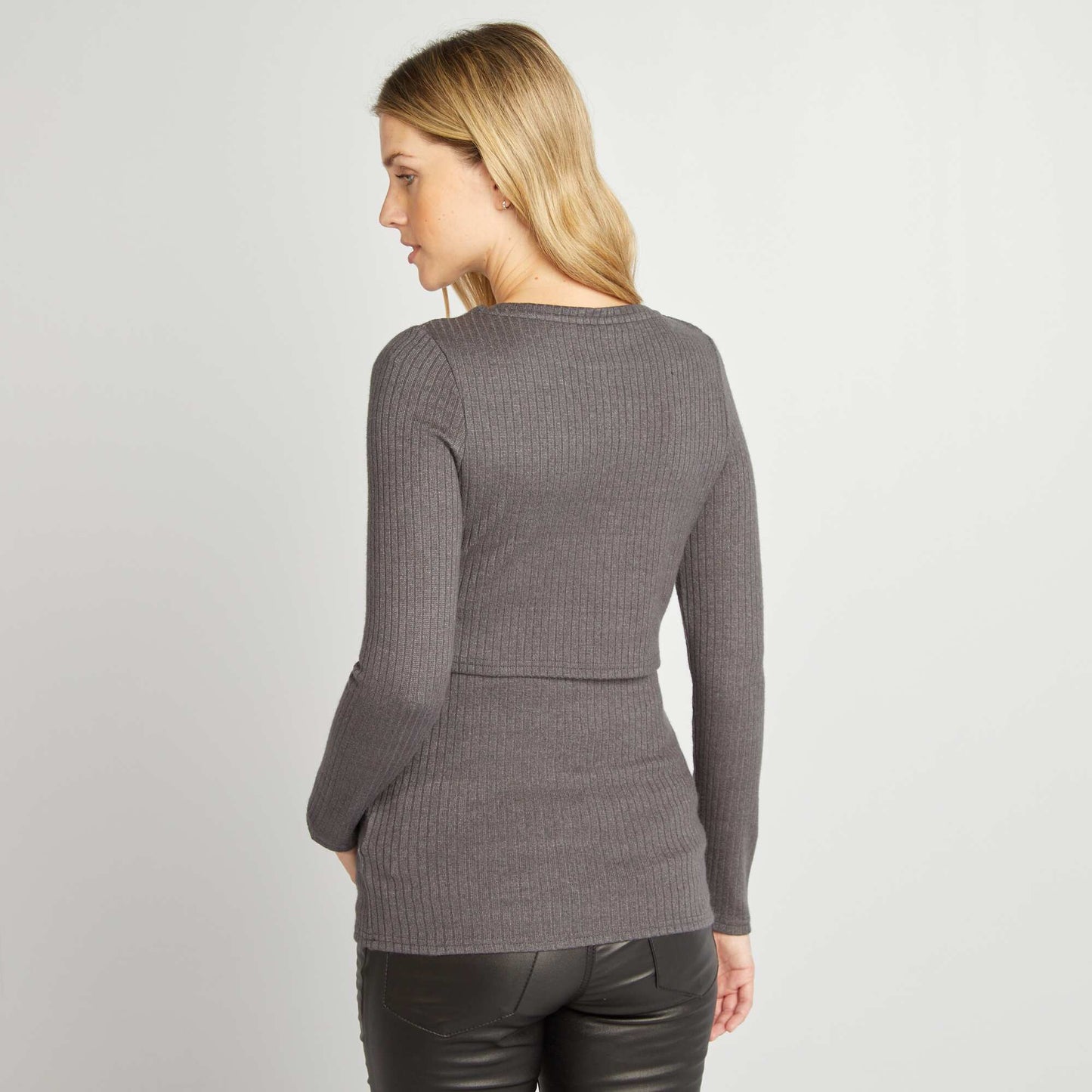 Tee-shirt c tel d'allaitement Gris