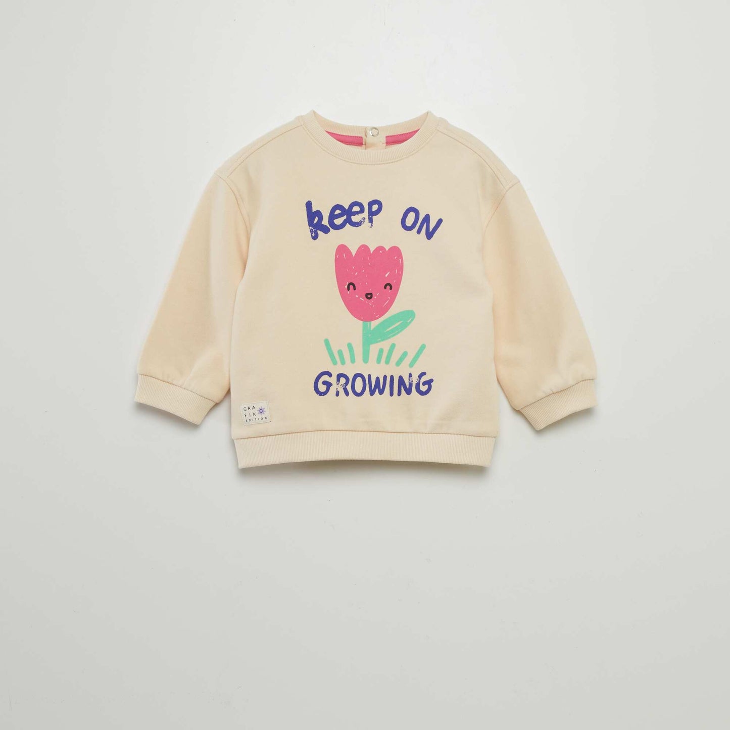 Sweat en molleton imprim - Grafik Edition Beige